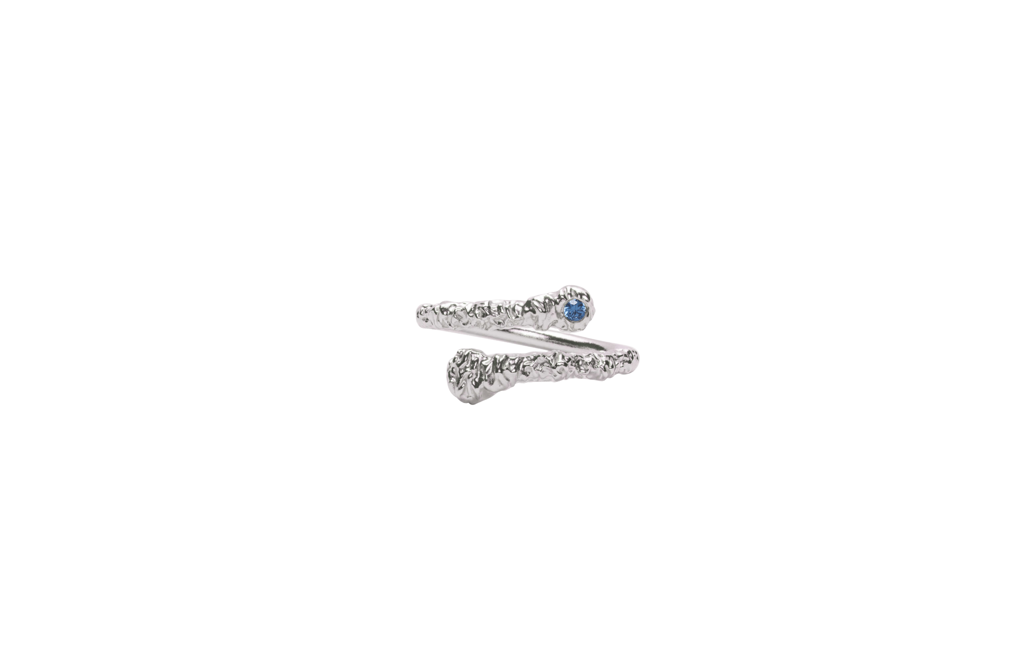 Sølv Crunchy Blue Nature Ring Silver - Ix Studios Fingerringe  - 5714534009983