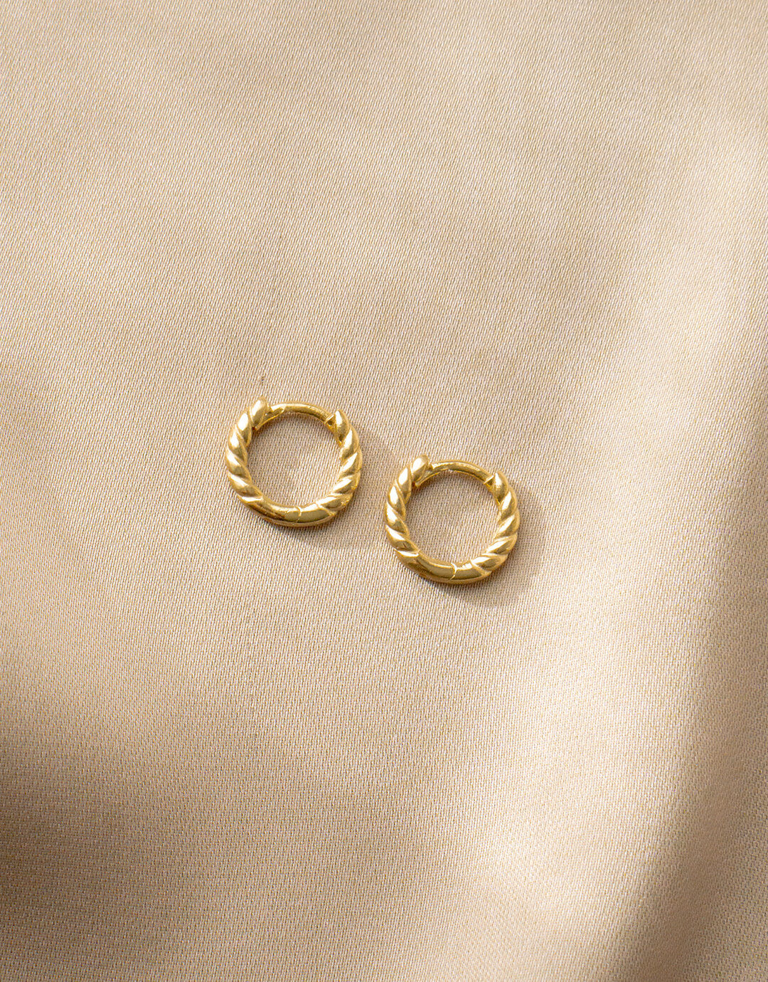 Mini Twist Guld Hoops - Øreringe