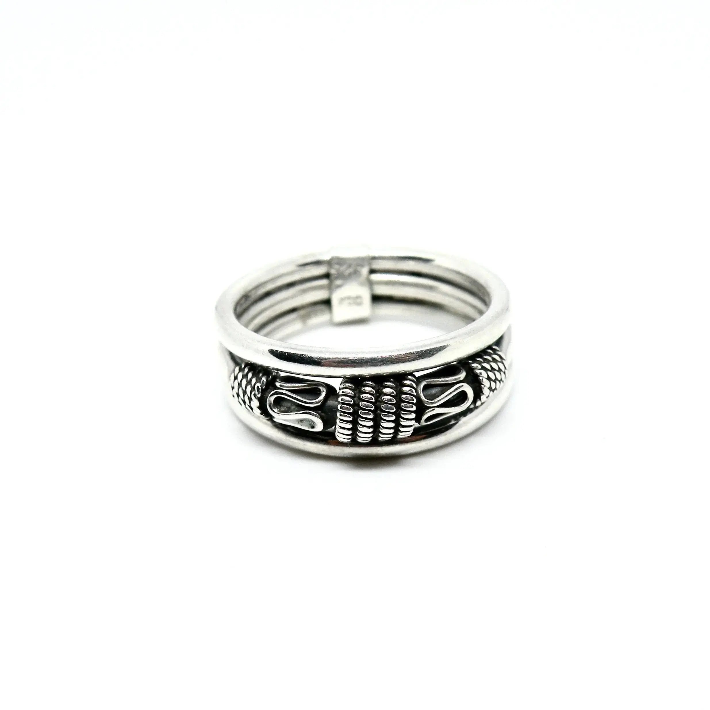 Sølv Fingerring Triple Ring Sterling Str - Fingerringe  - 05740034061022
