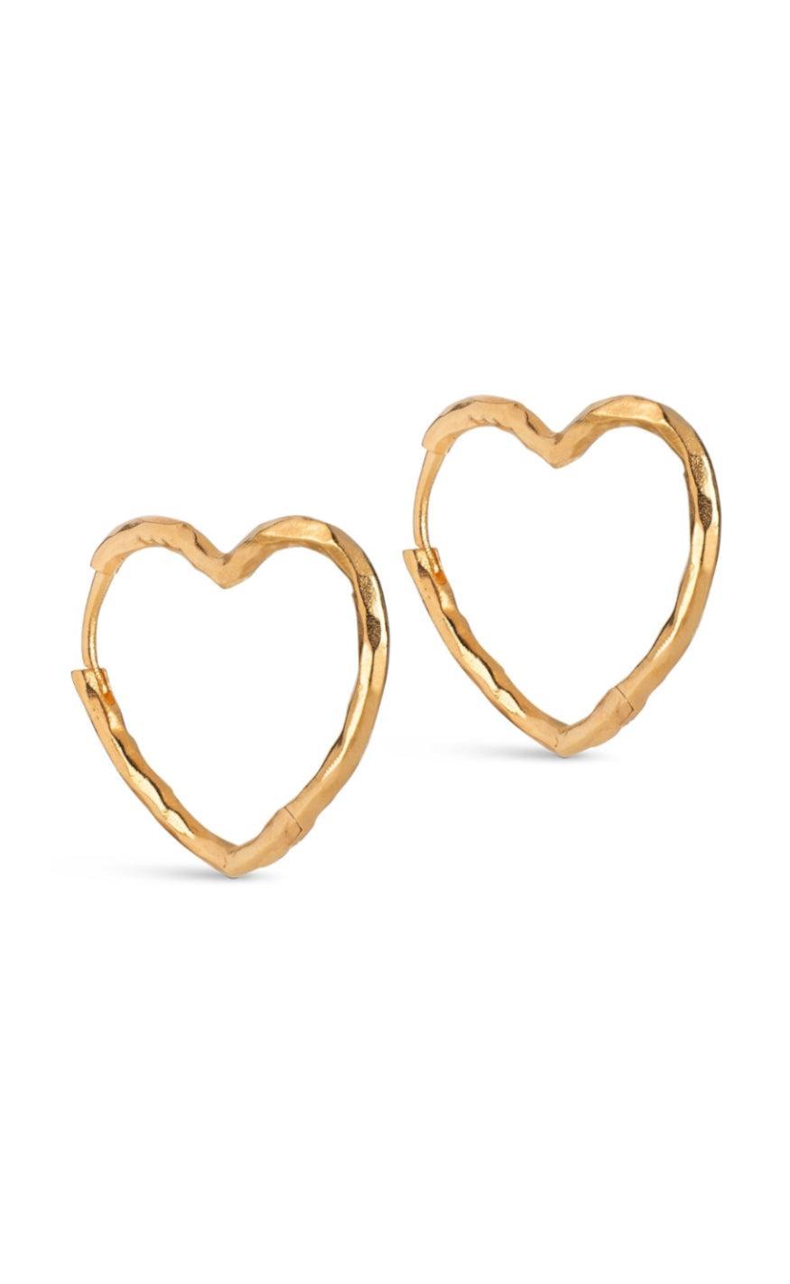 925S/GP/M Enamel Copenhagen Organic Heart Medium Gold Colour - Øreringe  - 5714274034535