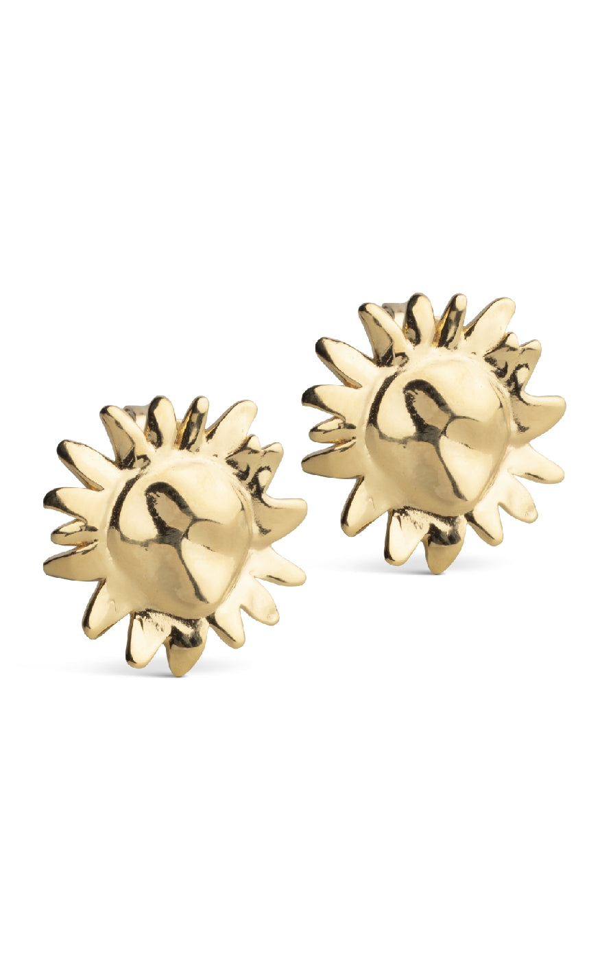 Guld Colour Enamel Copenhagen Øreringe Studs Sunshine Gold Colour - Ørestikkere  - 5714274035099