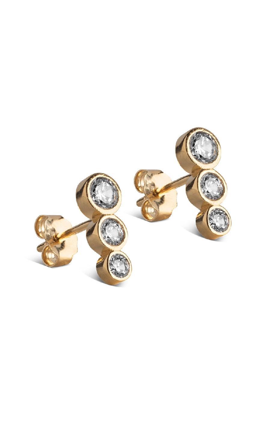 Clear CZ Enamel Copenhagen Trinity Clear - Ørestikkere  - 5714274033330