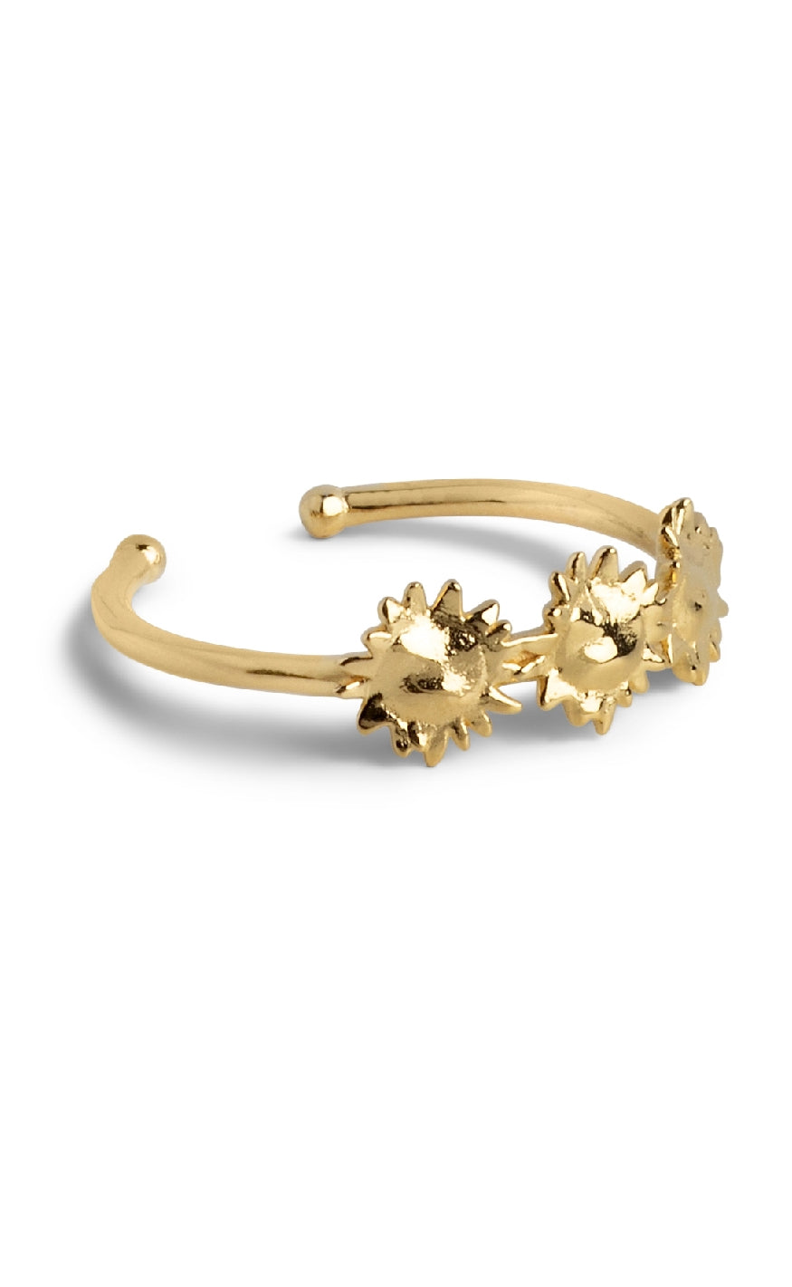 Guld Colour Enamel Copenhagen Ring Sunshine Wreath Gold Golour - Fingerringe  - 5714274035075