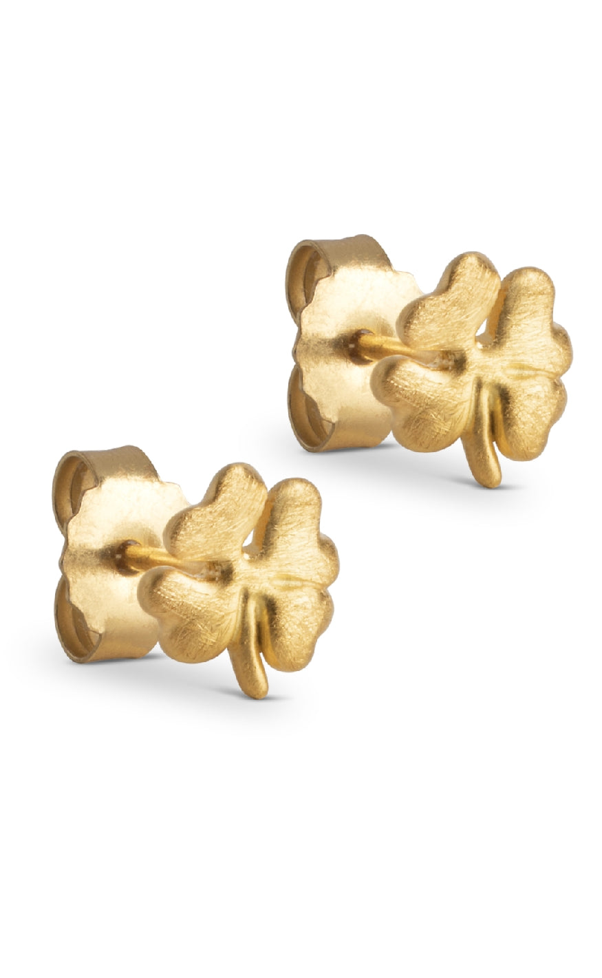 Guld Colour Enamel Copenhagen Øreringe Studs Organic Clover Gold Colour - Ørestikkere  - 5714274019723