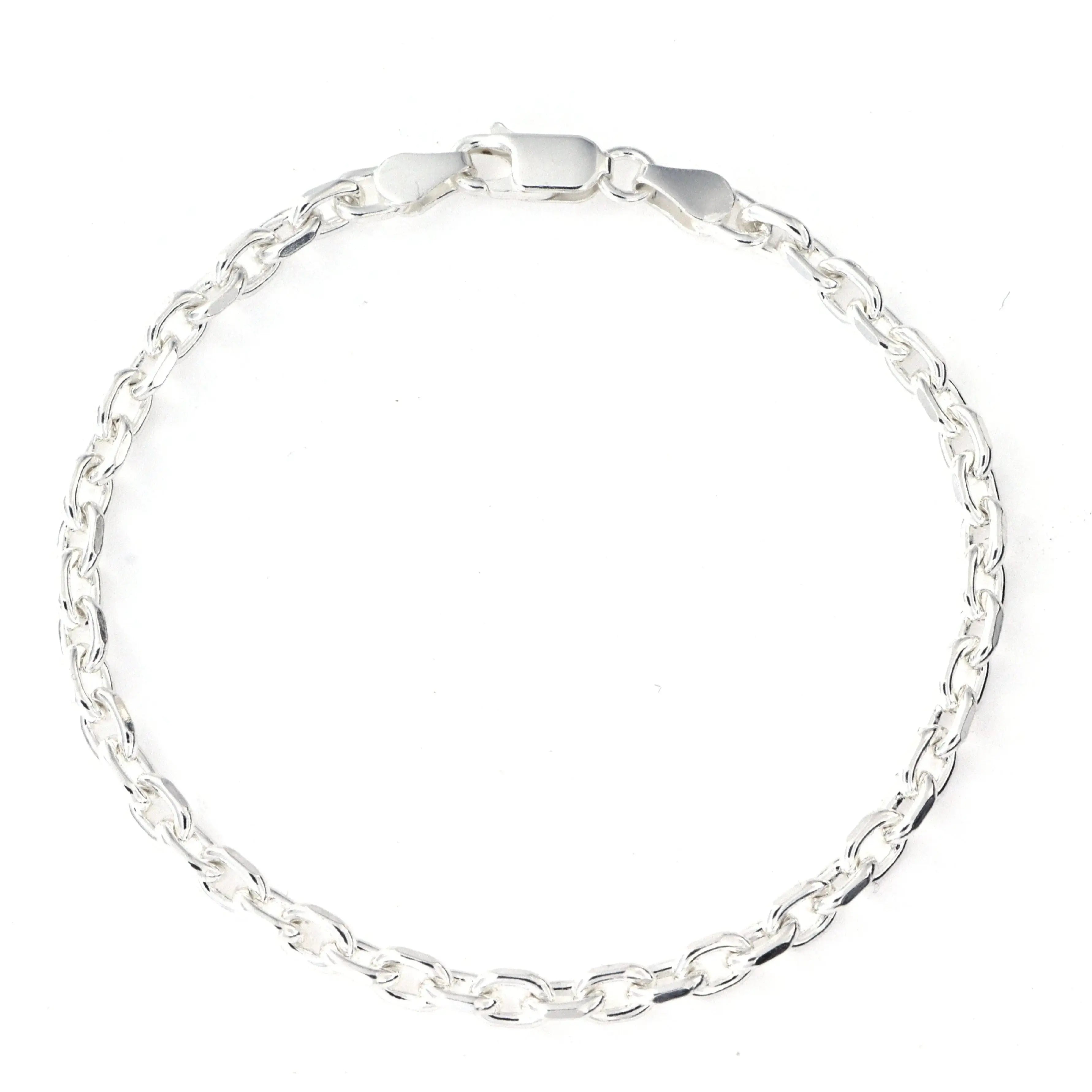 Sølv Armbånd Chunky Anker Facet Kæde Sterling - Spain Armbånd  - 05740034021583