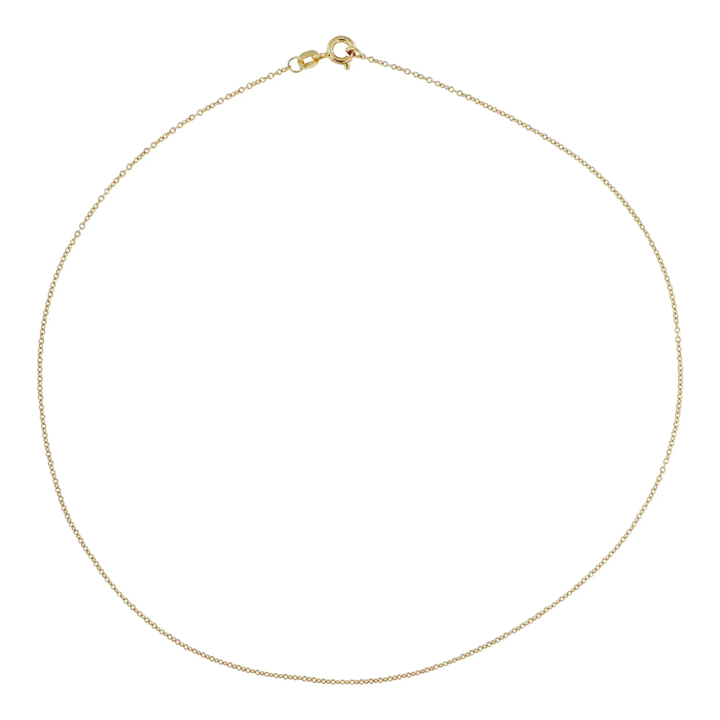 Guld Halskæde Rund Anker Kæde Forgyldt Sterlingsølv 55cm 4mm - Spain Halskæder  - 05740034015780