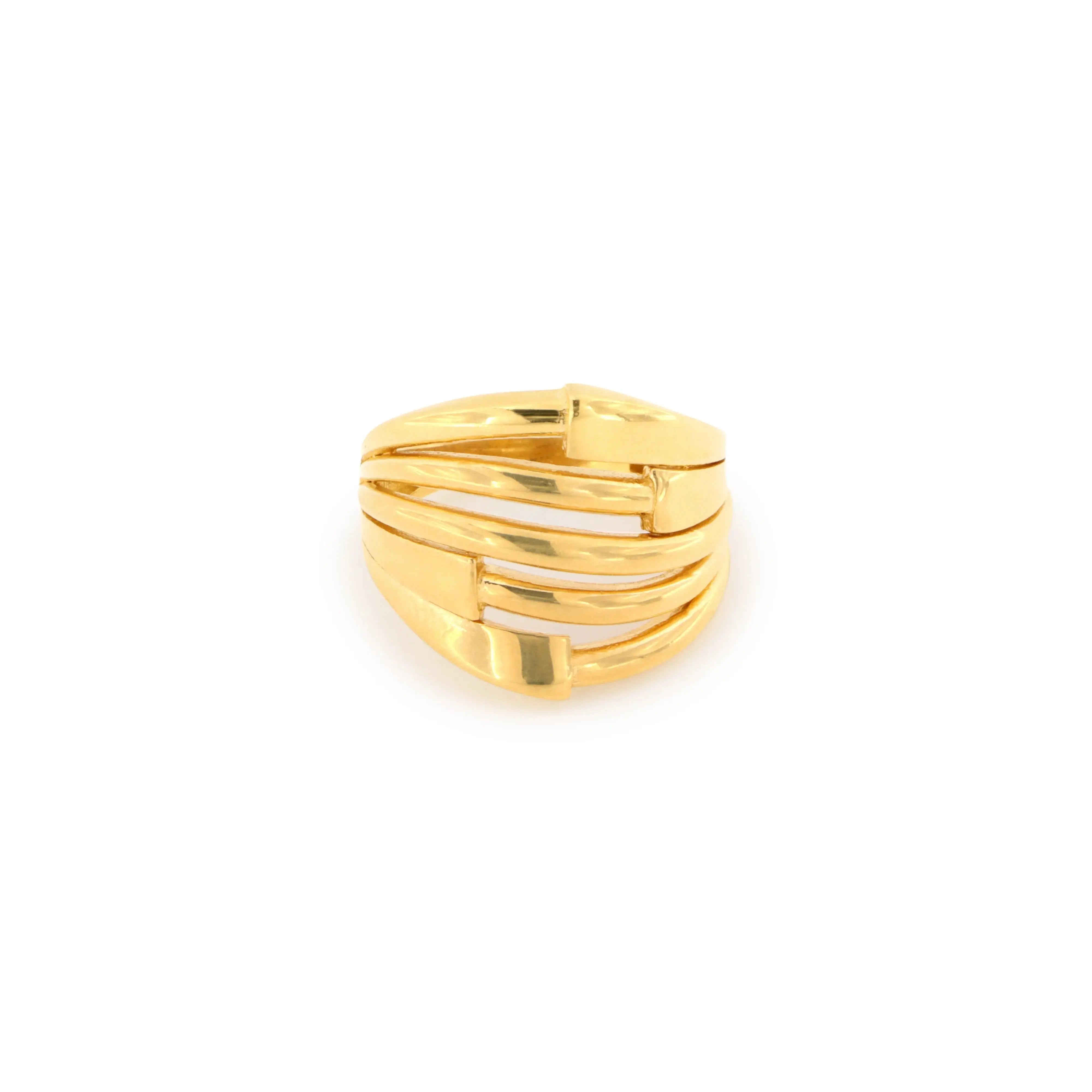Guld Fingerring Multiple Rings Forgyldt Sterlingsølv Str - Ok Silver Fingerringe  - 05740034026663