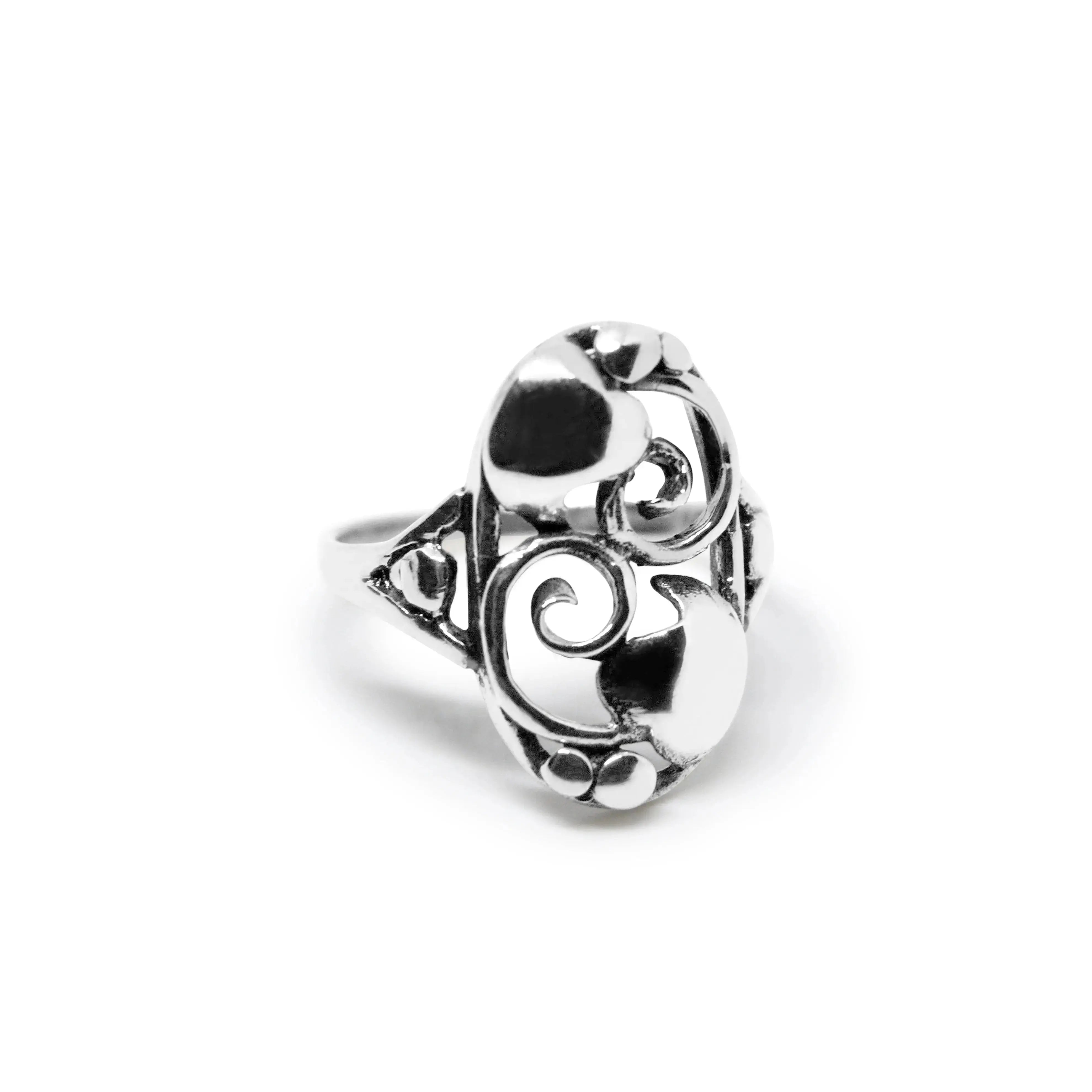 Guld Fingerring Skønvirke Snirkler Sterlingsølv Forgyldt Sterlingsølv Str - Fingerringe  - 05740034044971