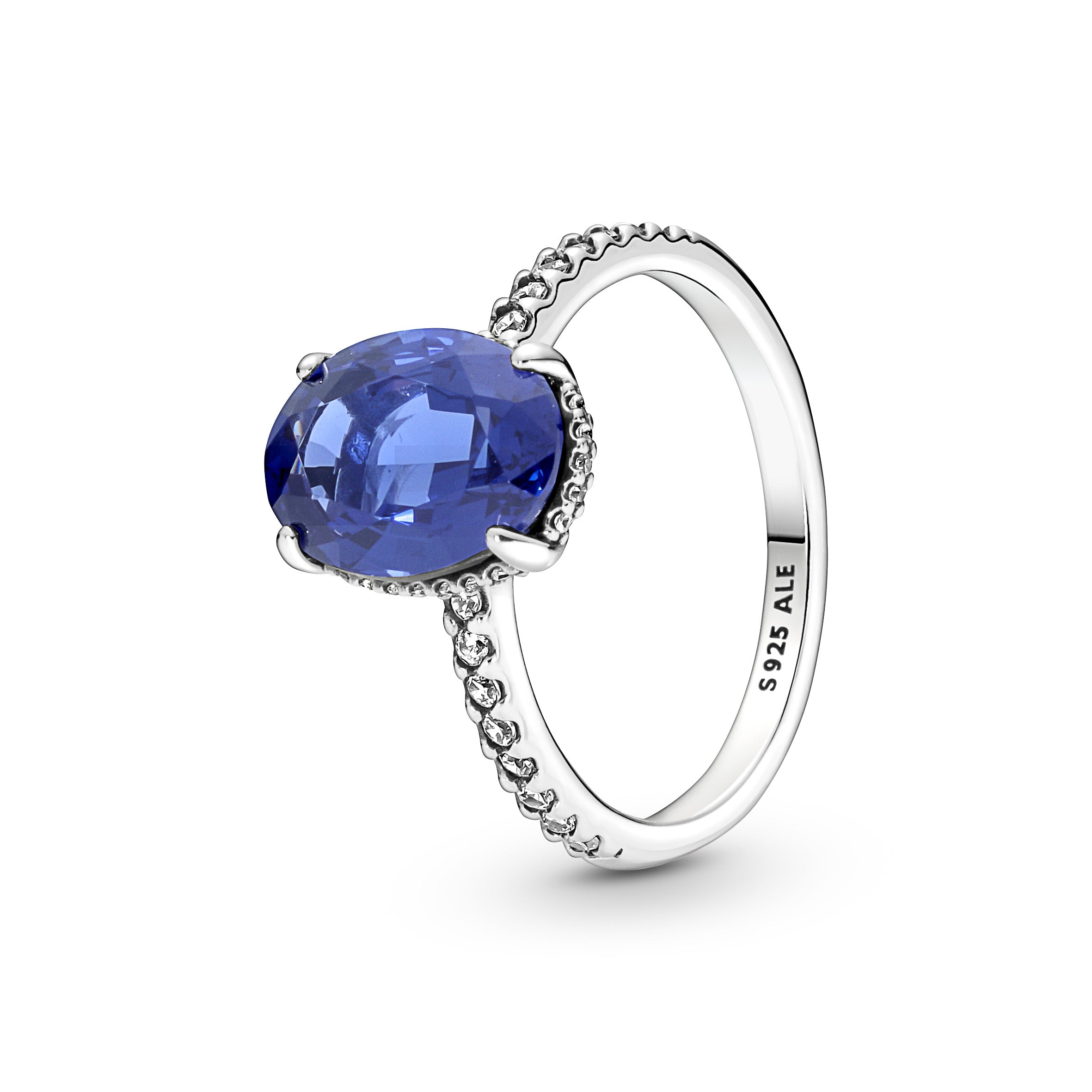 Pandora Statement Halo Ring Med Blå Sten 190056c01 - Pandora Fingerringe  - 1233690156057