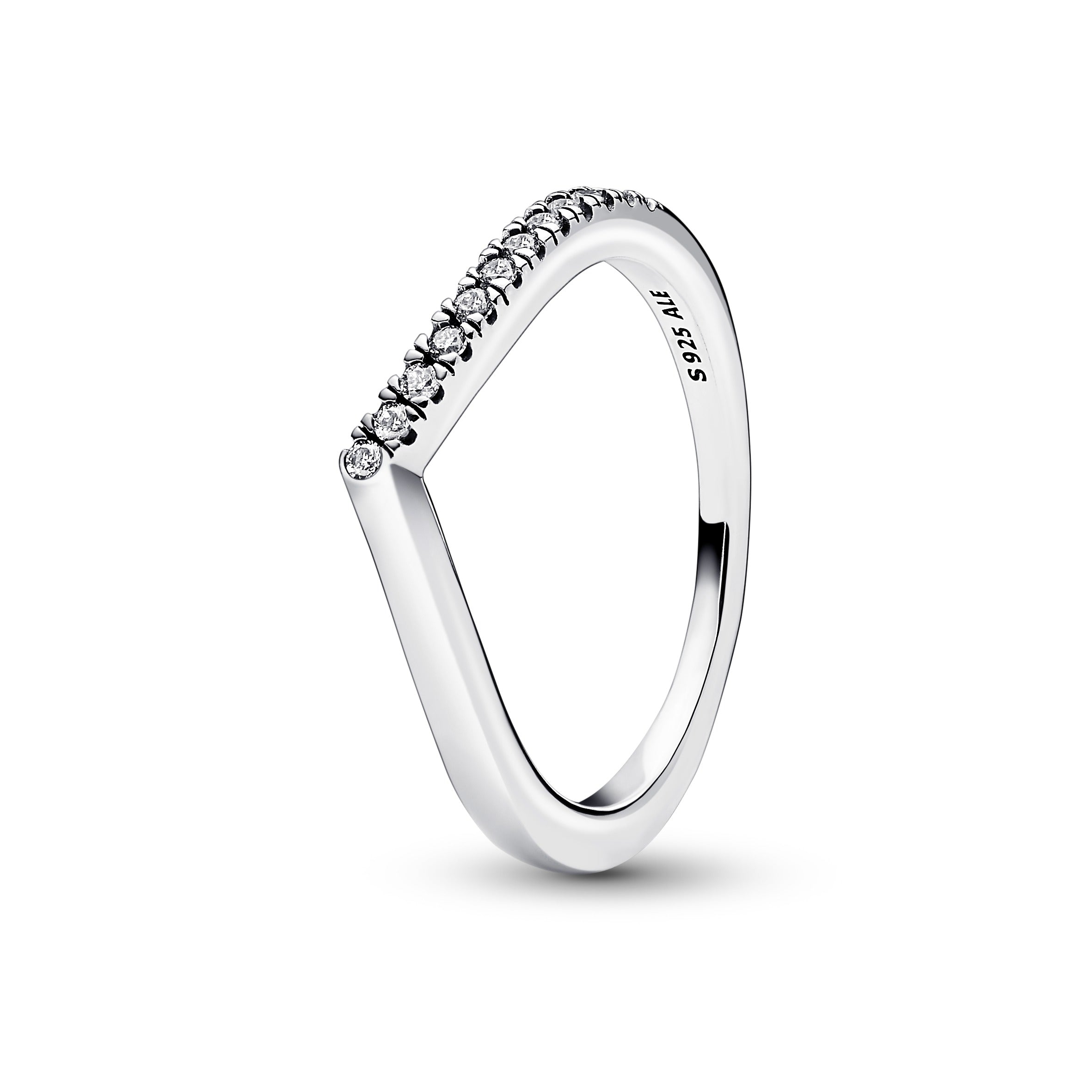 Pandora Wishbone Sølv Ring Med Sten 192394c01 - Pandora Fingerringe  - 1233690186993