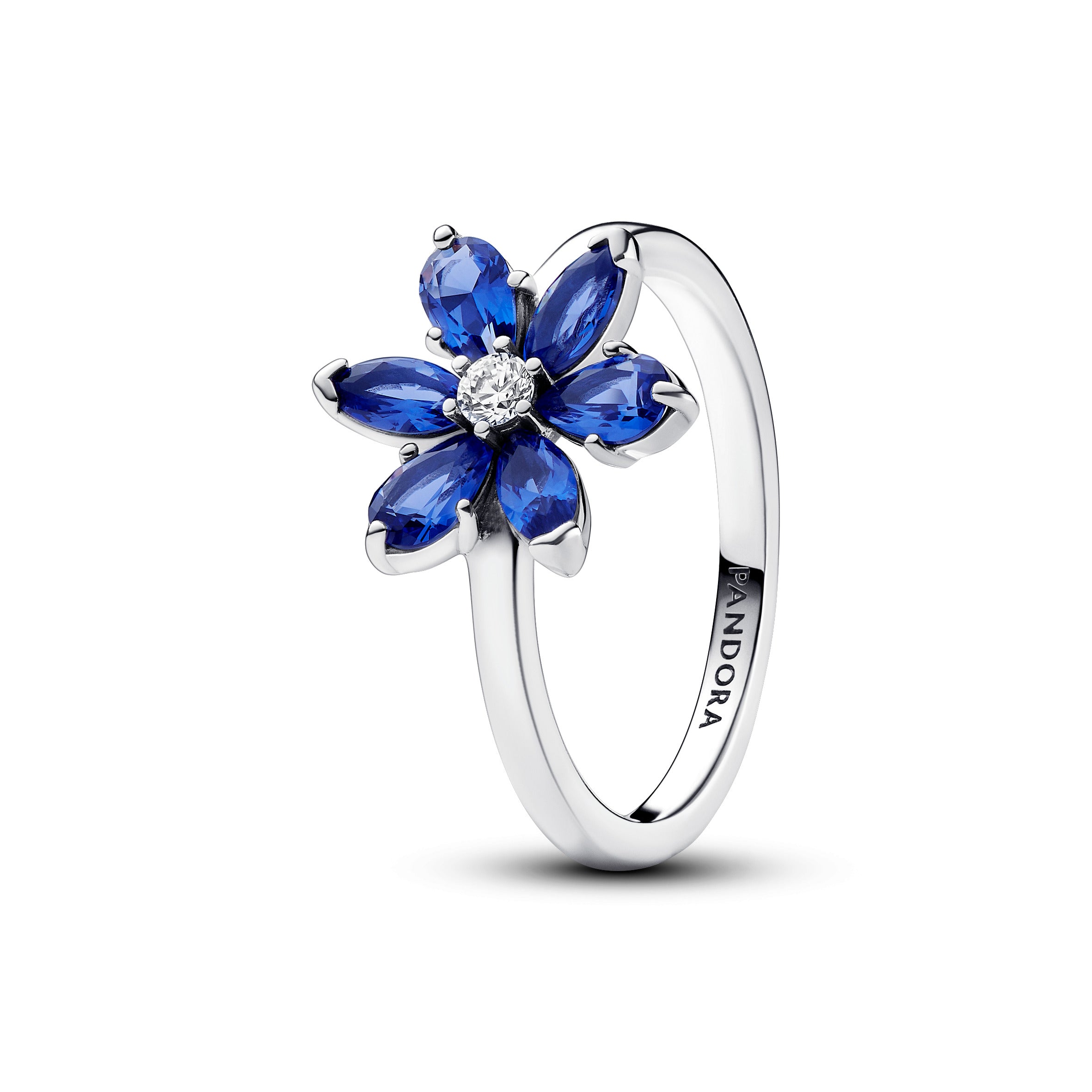 Pandora Hebarium Sølv Ring Med Blå Sten 193000c01 - Pandora Fingerringe