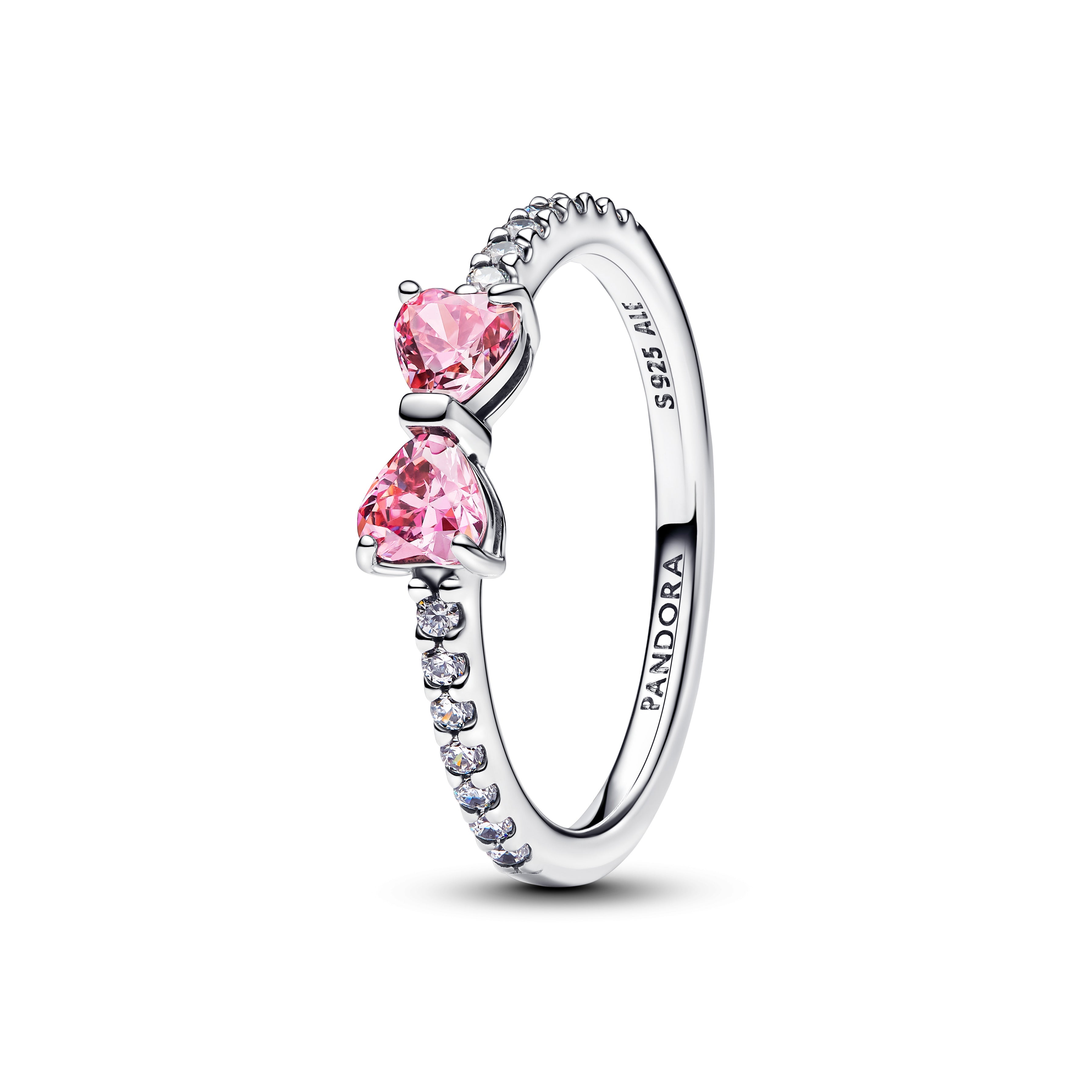 Pink Pandora Sølv Ring Med Sløjfe Zirkonia 193510c01 - Pandora Fingerringe