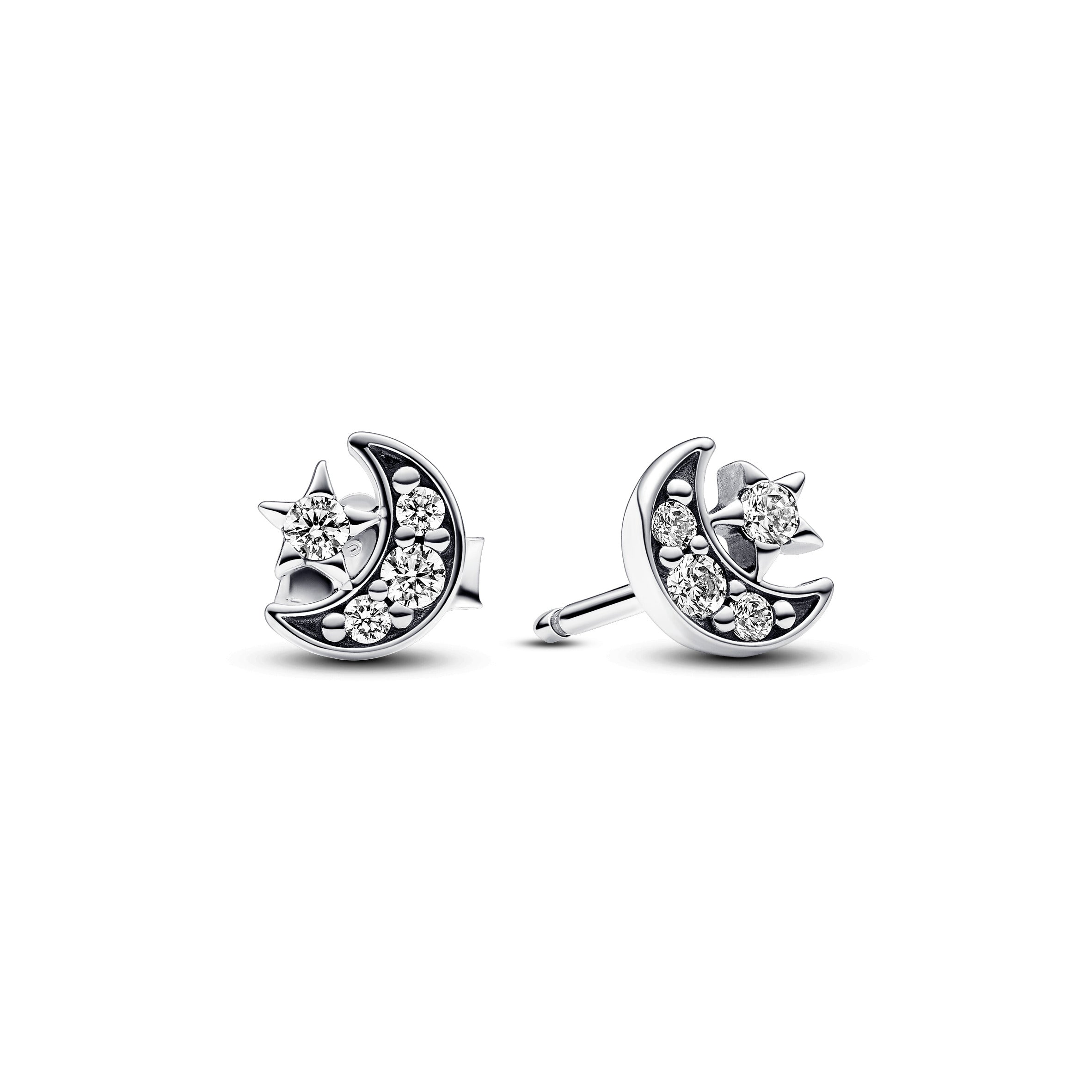 Pandora Måne Stjerner Sølv ørestikker Med Sten 292990c01 - Pandora Ørestikkere  - 1233690216287