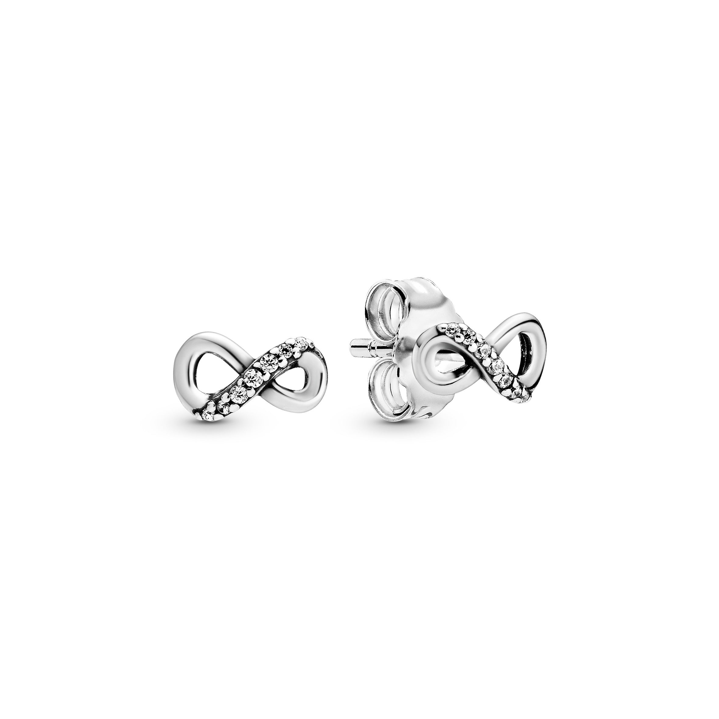 Pandora Uendeligheds øreringe Sølv Med Zirkonia Sten 298820c01 - Pandora Ørestikkere  - 1233690144863