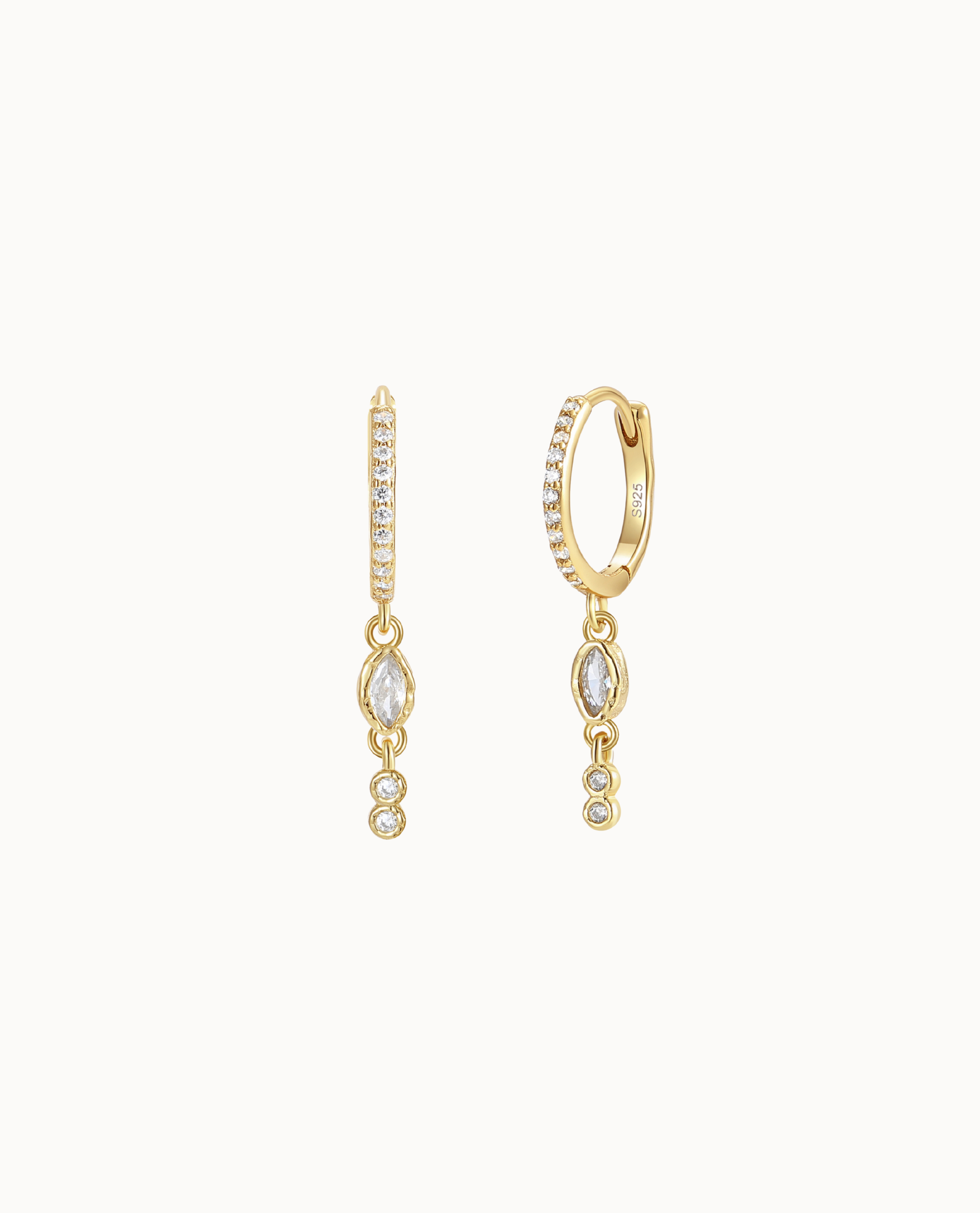 Hather Earrings Forgyldt - Nava Copenhagen Øreringe  - 5715461009763