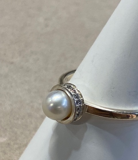 Spirit Icons Ring Med Perle Str - Fingerringe