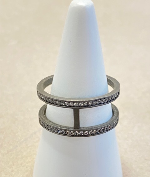 Maanesten Oxyderet Sølv Ring 4040 - Maanesten Fingerringe