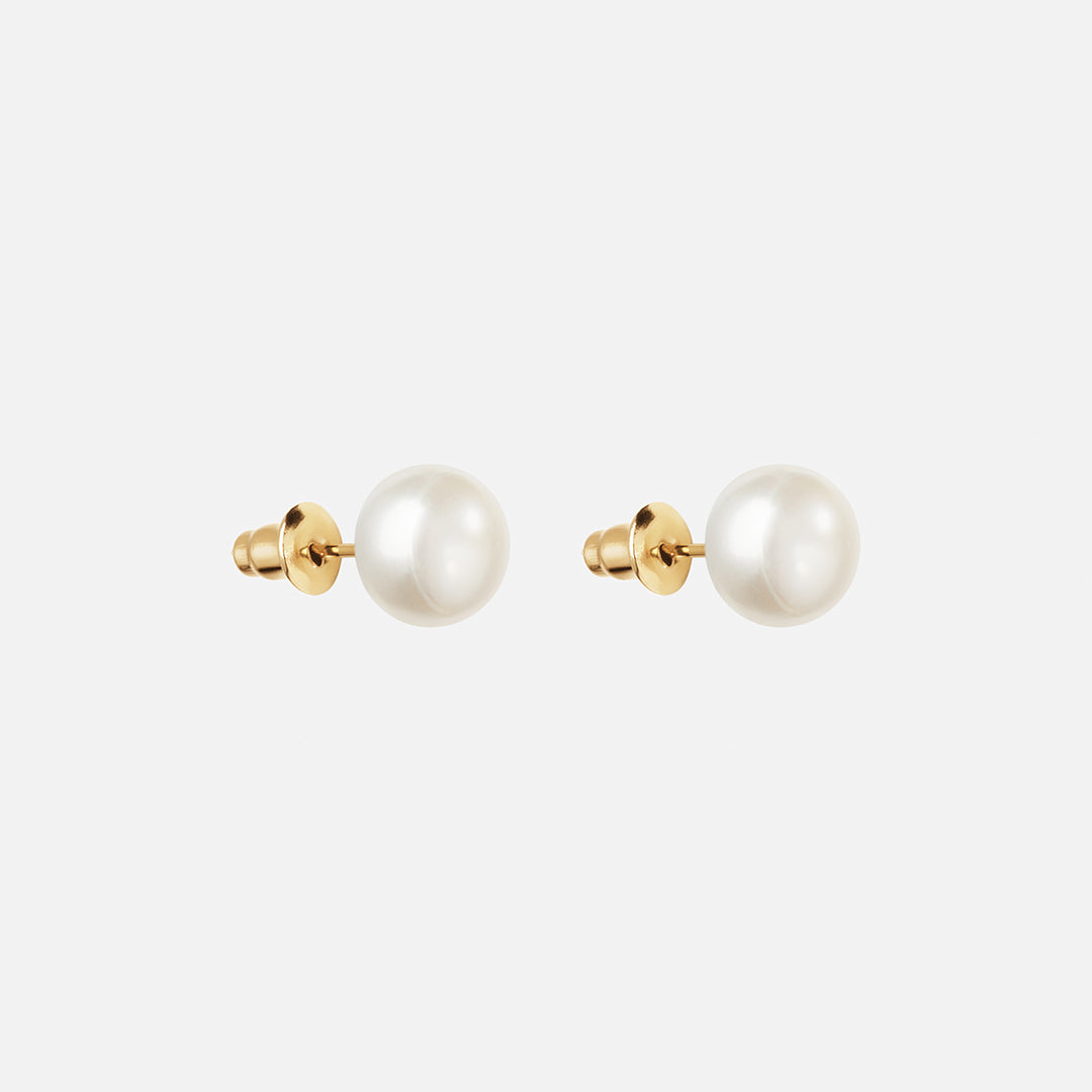 Classic Perlestuds 18k Guldbelagt - Josephine Nord Øreringe