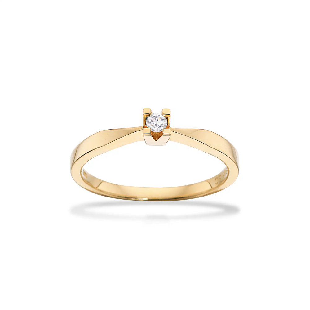 Scrouples Kleopatra Guld Ring Med 05ct Diamant - Scrouples Fingerringe  - 1233690102634