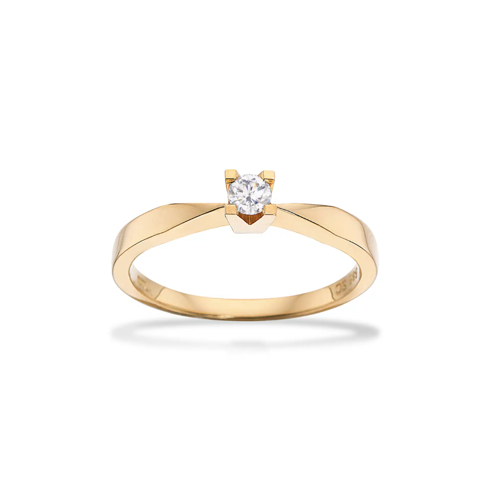 Scrouples Kleopatra Guld Ring Med 10ct Diamant - Scrouples Fingerringe  - 1233690158679