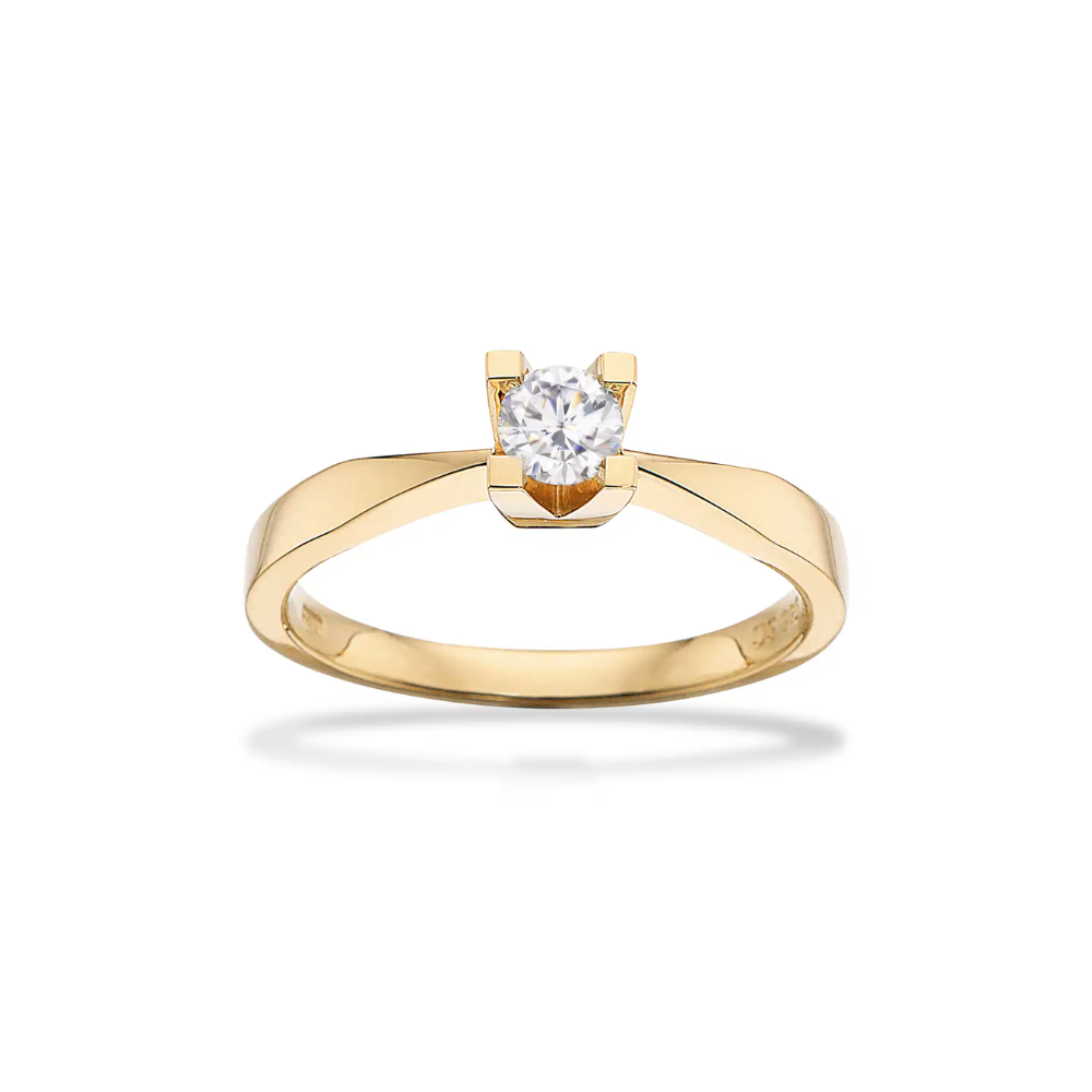 Scrouples Kleopatra Guld Ring Med 25ct Diamant - Scrouples Fingerringe  - 1233690081380