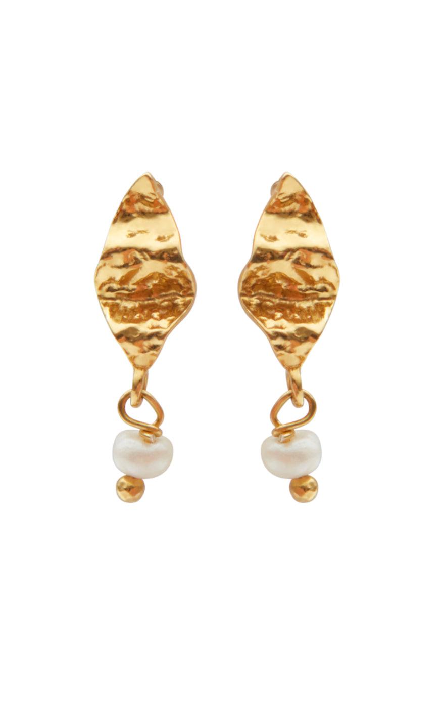 Guld Maanesten Lucca Gold Colour - Maanesten Øreringe  - 5715336028301