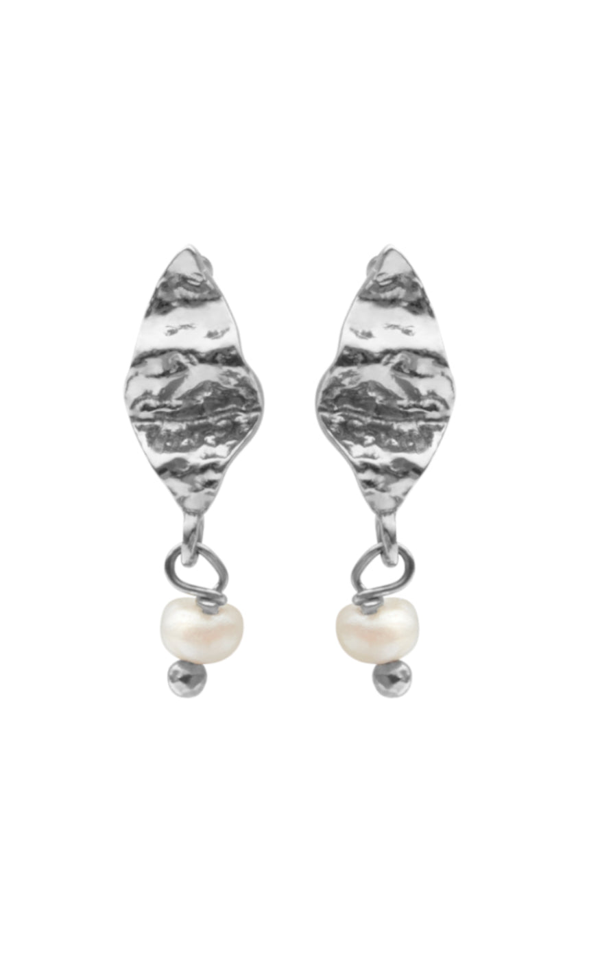 Sølv Maanesten Lucca Silver Colour - Maanesten Øreringe  - 5715336028318
