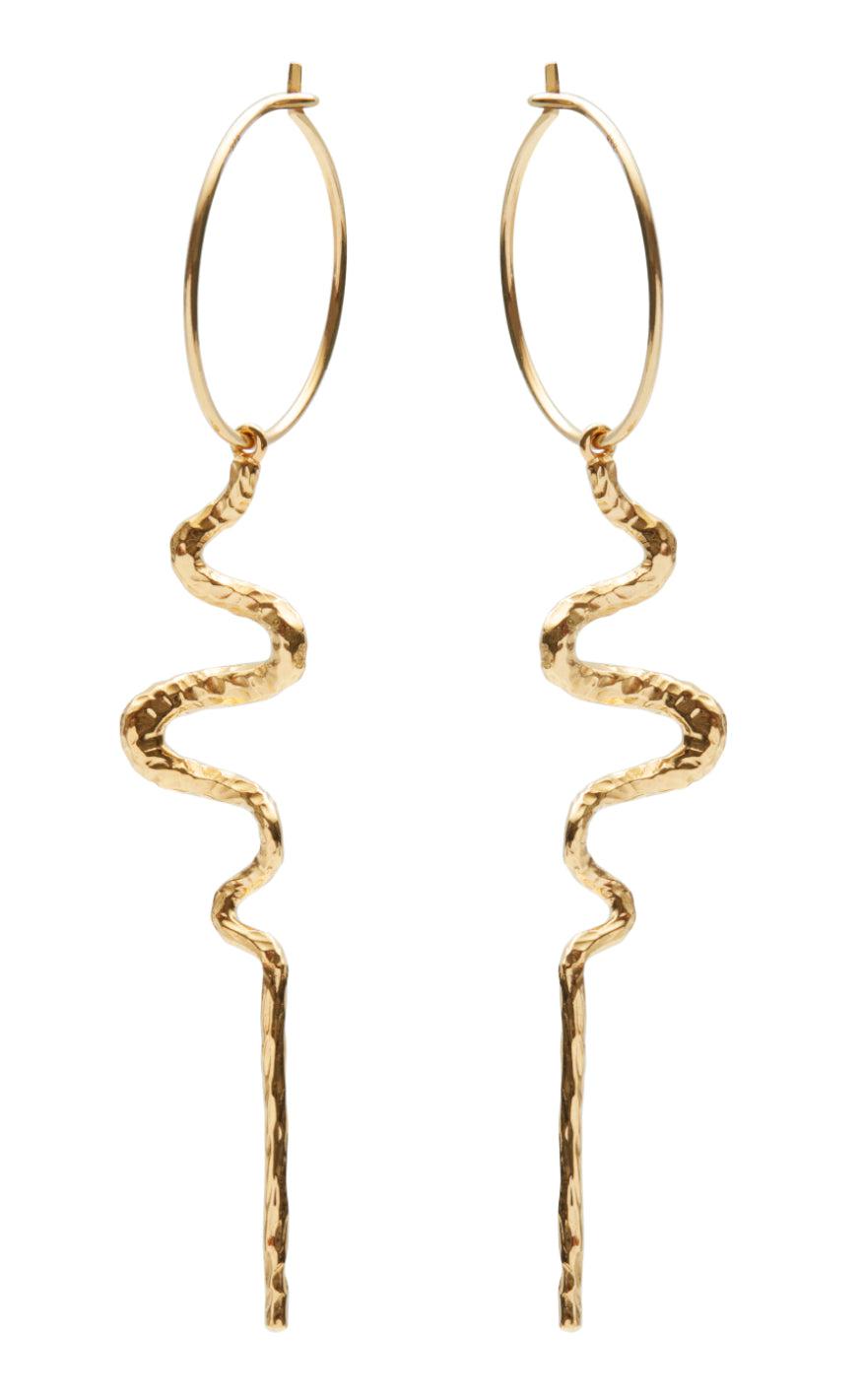 Guld Maanesten Mia Gold Colour - Maanesten Øreringe  - 5715336030182