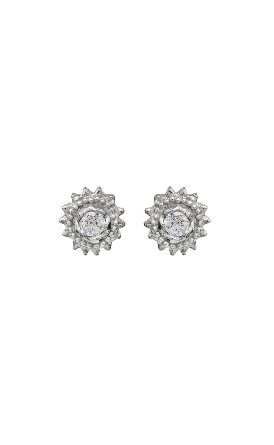 Sølv Maanesten Willa Silver Colour - Maanesten Øreringe  - 5715336059688
