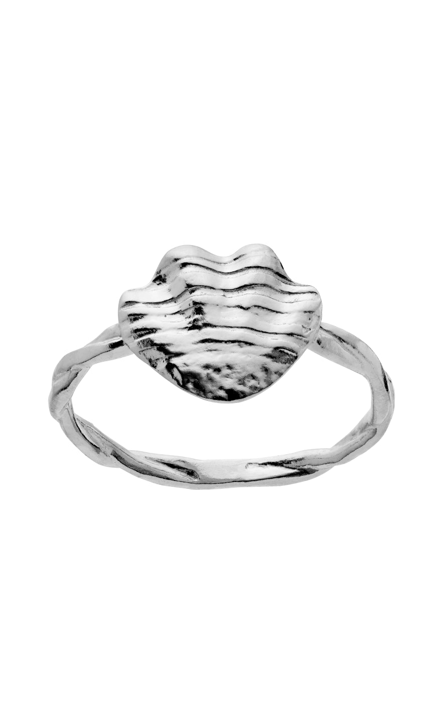 Sølv Maanesten Ring Dwyn Silver Colour - Maanesten Fingerringe  - 5715336009904