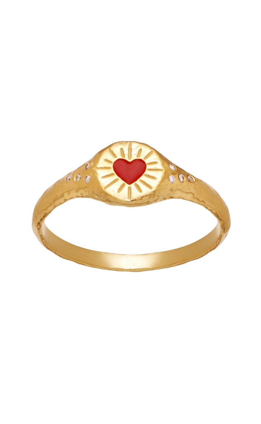 Guld Colour Maanesten Ring Hayali Gold Colour - Maanesten Fingerringe  - 5715336013017