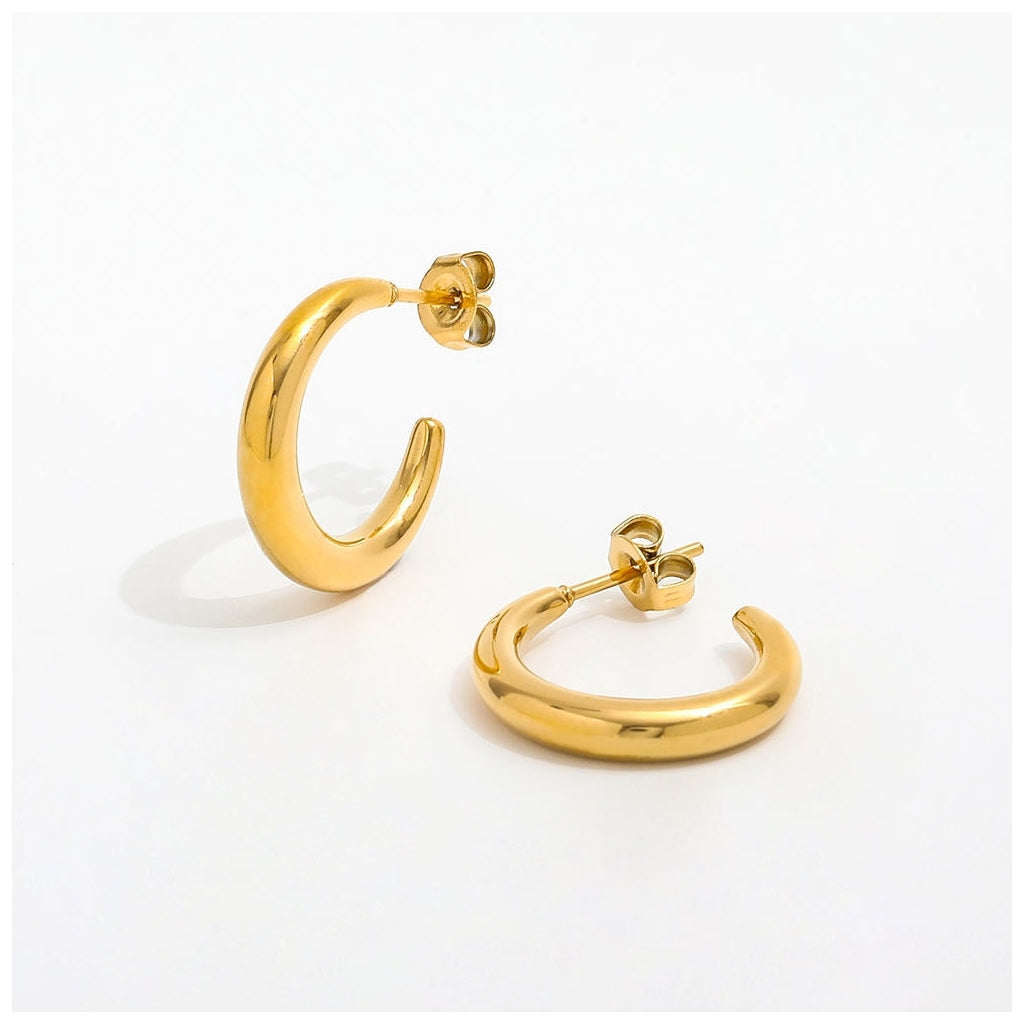Gul Muun Studios Sleek Hoops Ørering 18k Dbelagt Oe401 D - Muun Studios Øreringe  - 5715406745985