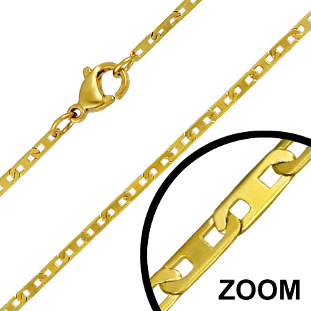 Stålkæde 1mm 43cm - Halskæder