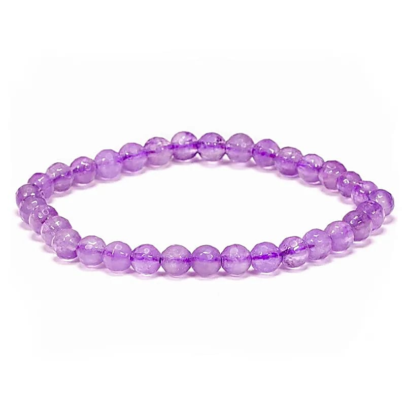 Armbånd Ametyst 6mm Facetslebet - Armbånd