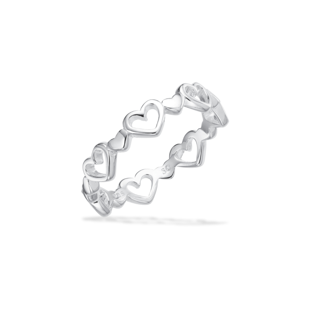 Scrouples Hjerte Bånd Ring Sølv 730392 - Scrouples Fingerringe