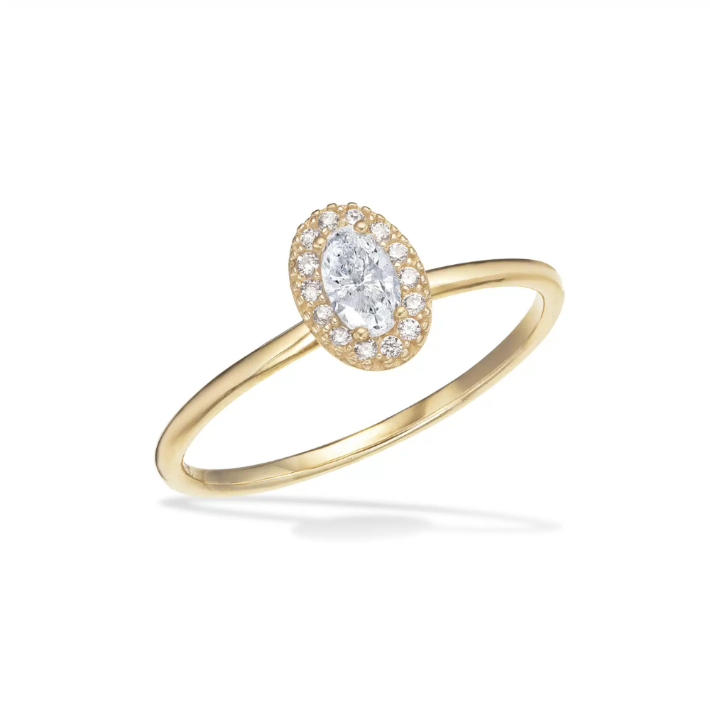 Scrouples Rosette Ring Karat Guld Med Sten 715693 - Scrouples Fingerringe