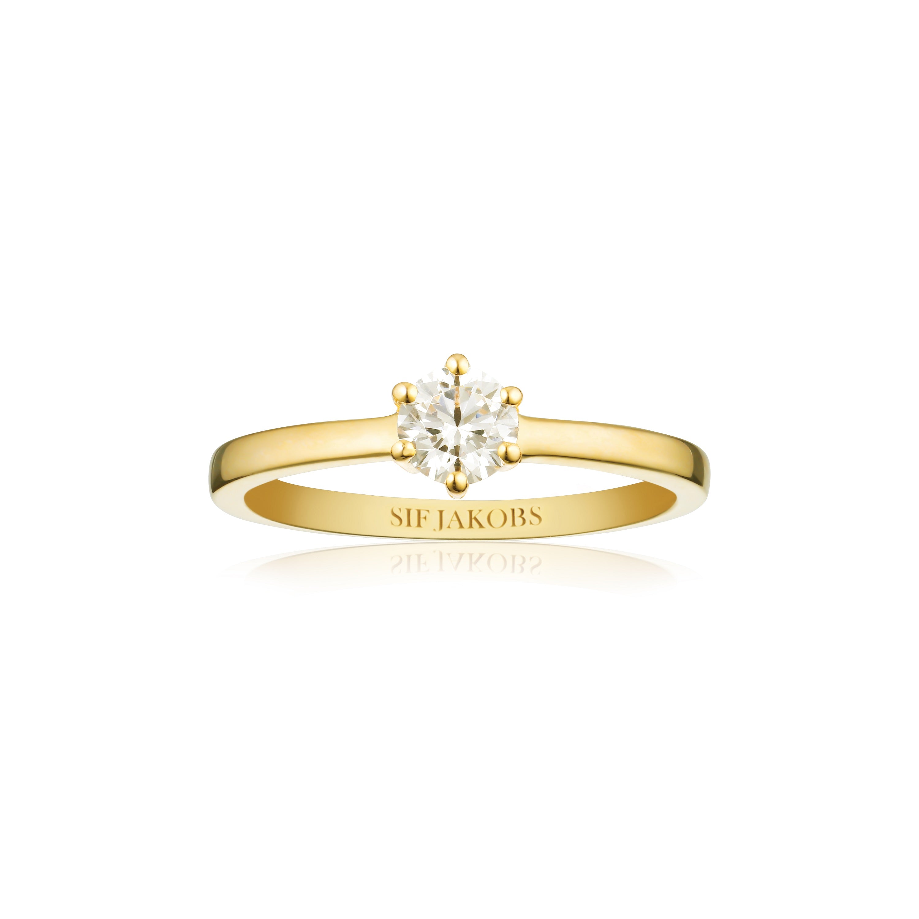 Sif Jakobs Ellera Uno Pianura Grande Ring Med Zirkonia R42283 - Sif Jakobs Fingerringe  - 1233690170695