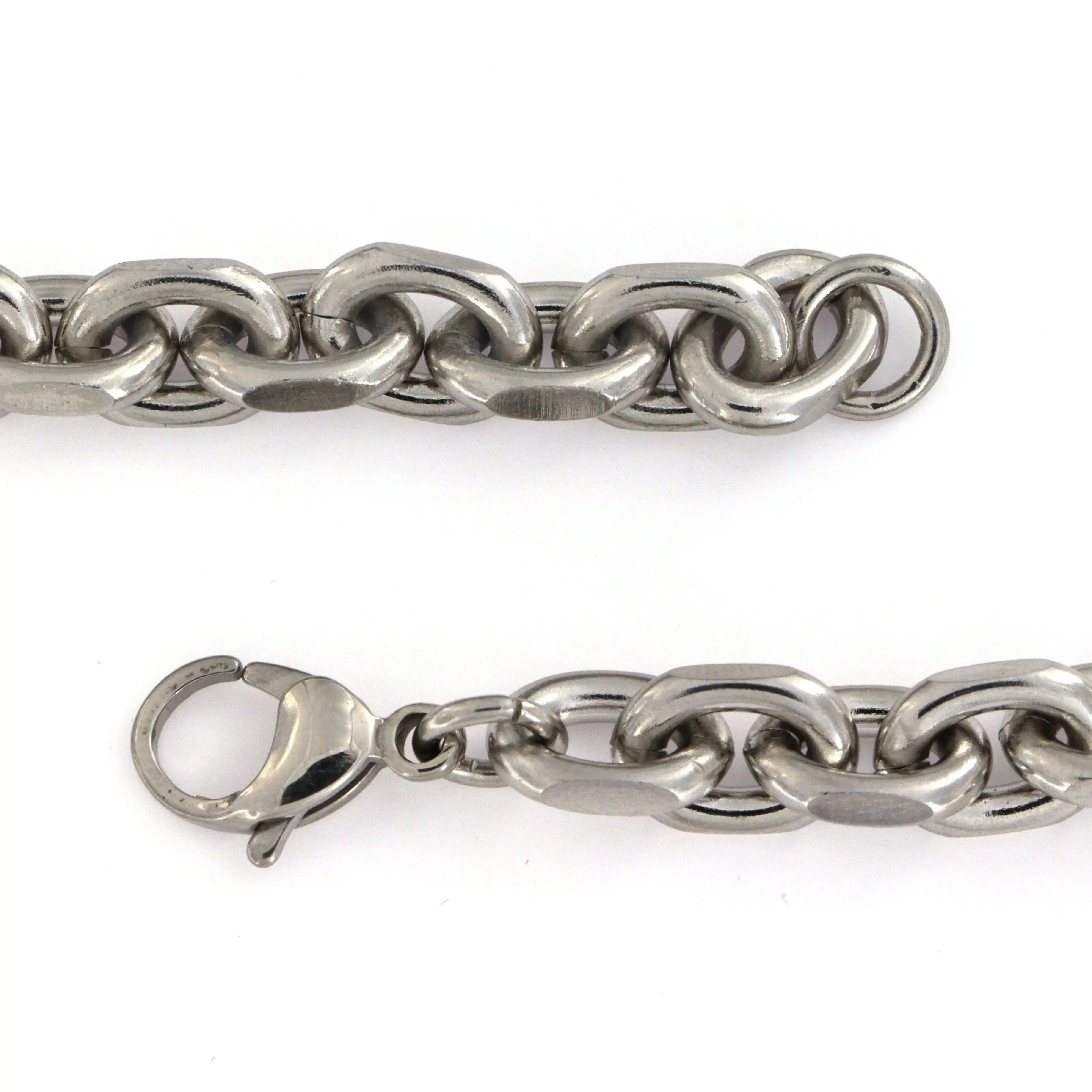 Sølv Halskæde Chunky Anker Facet Kæde Stål Ssk205 - Blt Halskæder  - 05740034056356