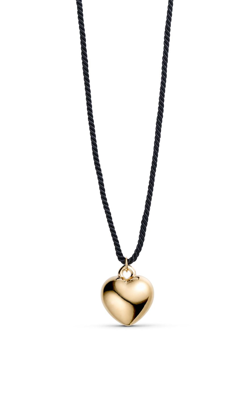 Sort Smykkeli Copenhagen Halskæde Gold Heart Black - Halskæder  - 99784821