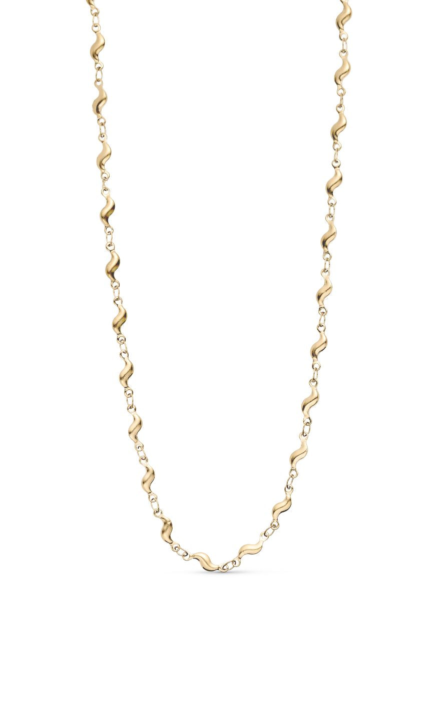 Guld Colour Smykkeli Copenhagen Halskæde Wave Gold Colour - Halskæder  - 06338421