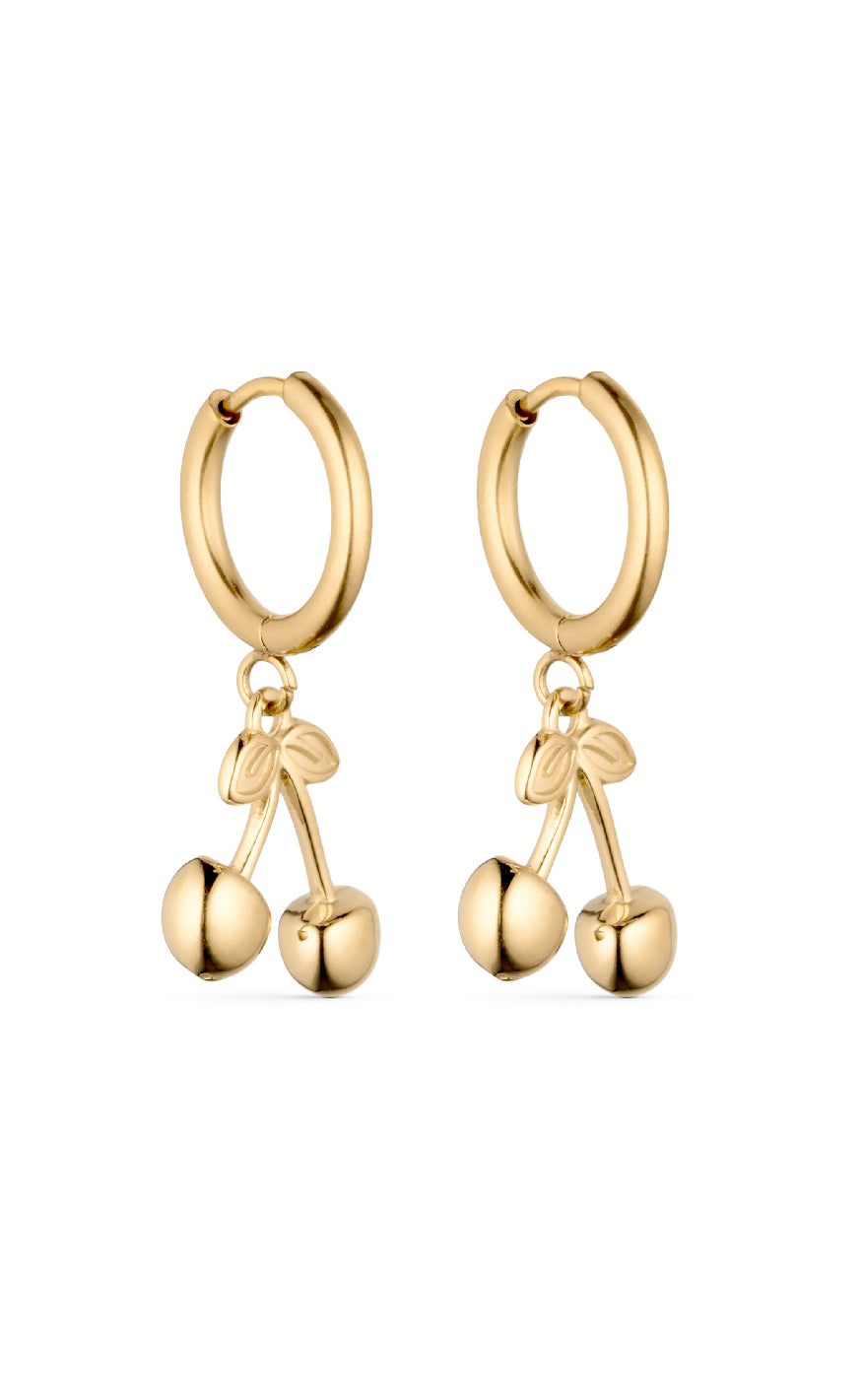 Guld Colour Smykkeli Copenhagen Chunky Cherry Gold Colour - Øreringe  - 46803829
