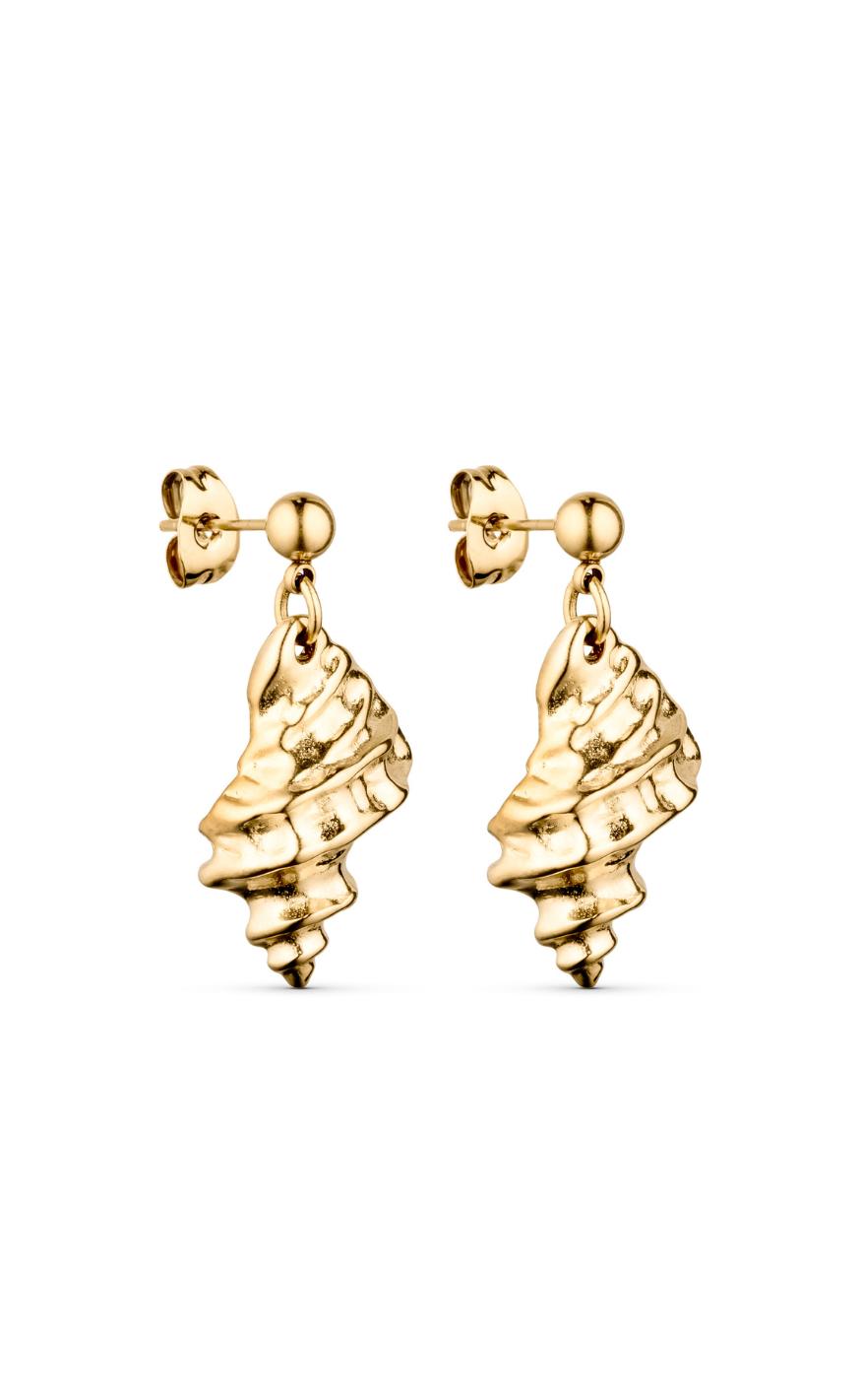 Guld Colour Smykkeli Copenhagen Shelly Long Gold Colour - Øreringe  - 66656373