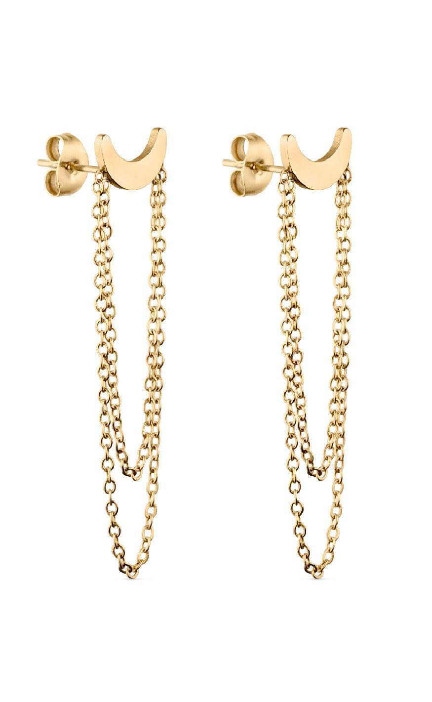 Smykkeli Copenhagen Tirana Moon Gold Colour - Øreringe  - 52812873