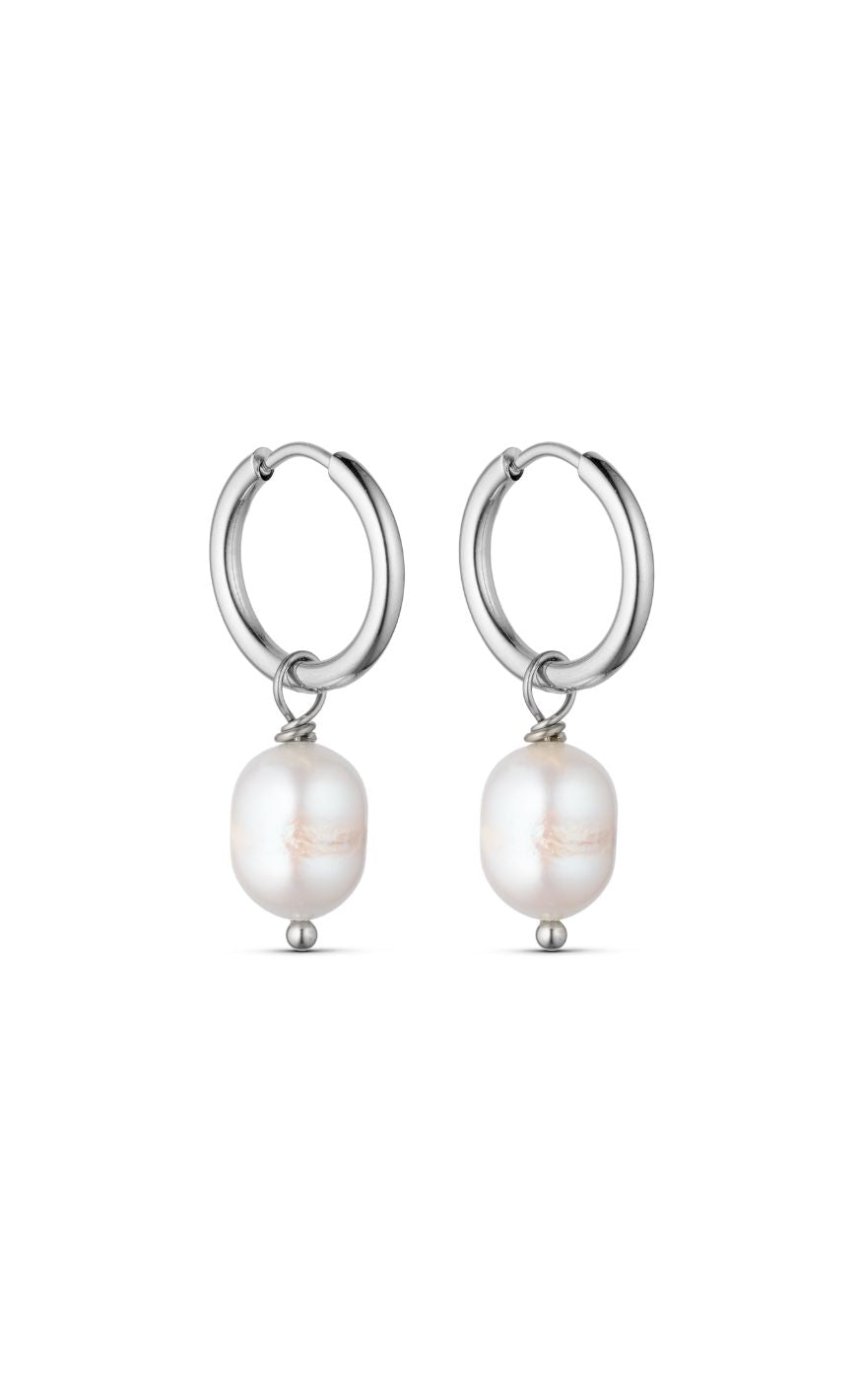 Smykkeli Copenhagen Tokyo Silver Colour Freshwater Pearl - Øreringe  - 78136137