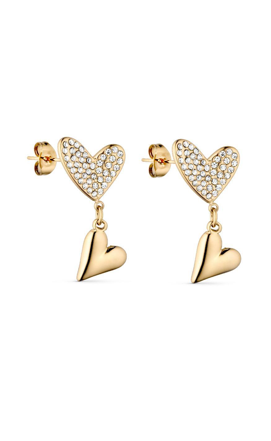 Smykkeli Copenhagen Valencia Heart Gold Colour - Øreringe  - 50059849