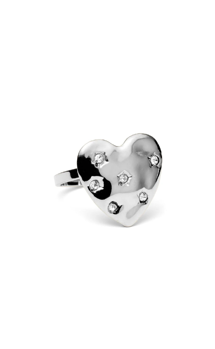 Sølv Colour Smykkeli Copenhagen Ring Chunky Heart Silver Colour - Fingerringe  - 26598517