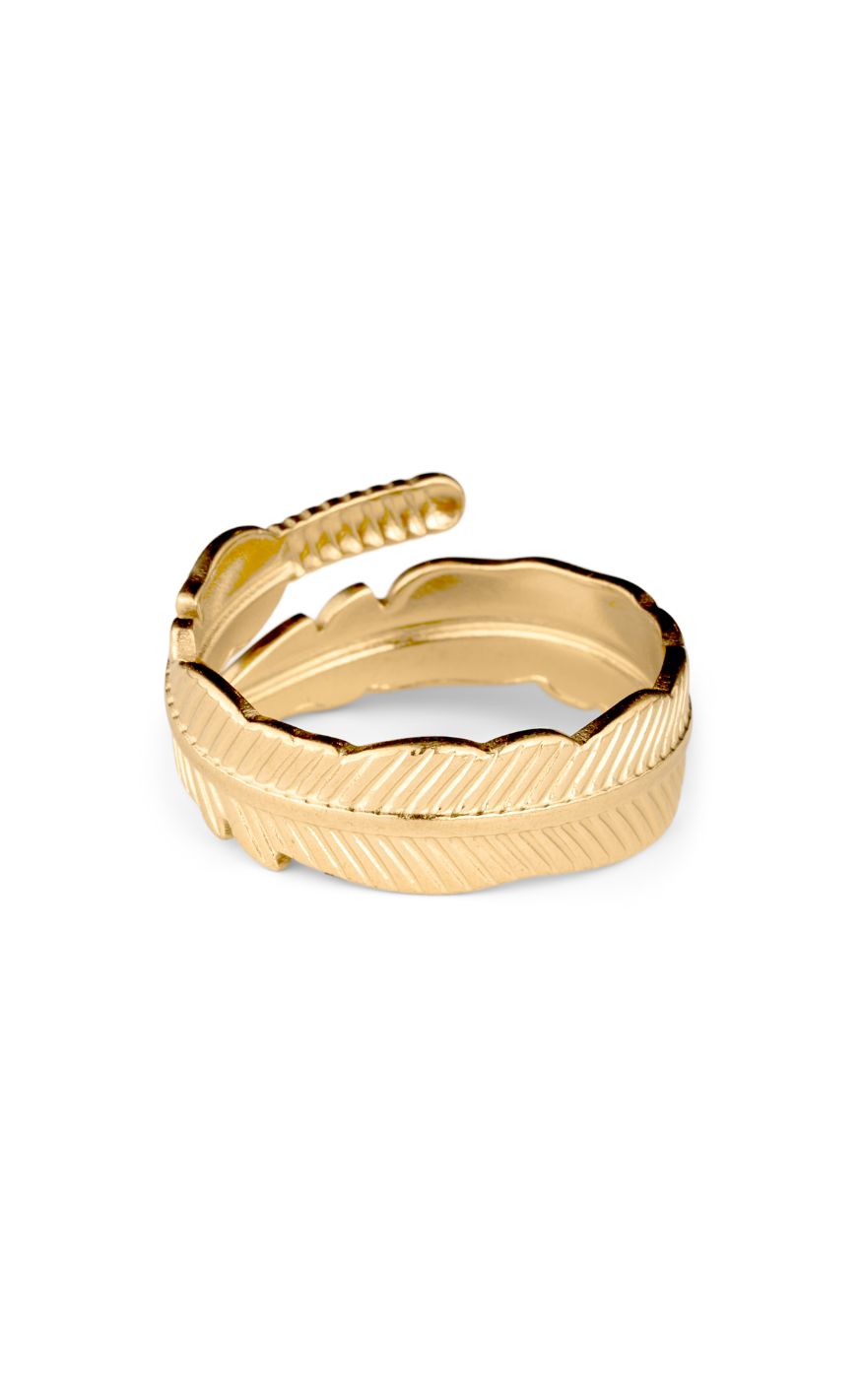 Guld Colour Smykkeli Copenhagen Ring Leaf Gold Colour - Fingerringe  - 25490805