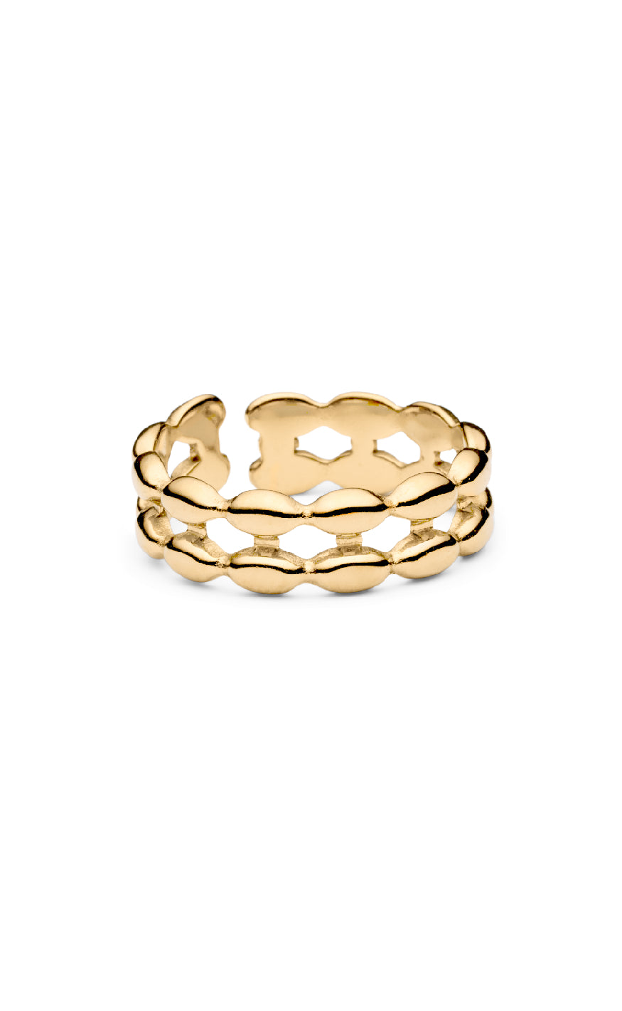 Smykkeli Copenhagen Ring Lisa Gold Colour - Fingerringe  - 10008181