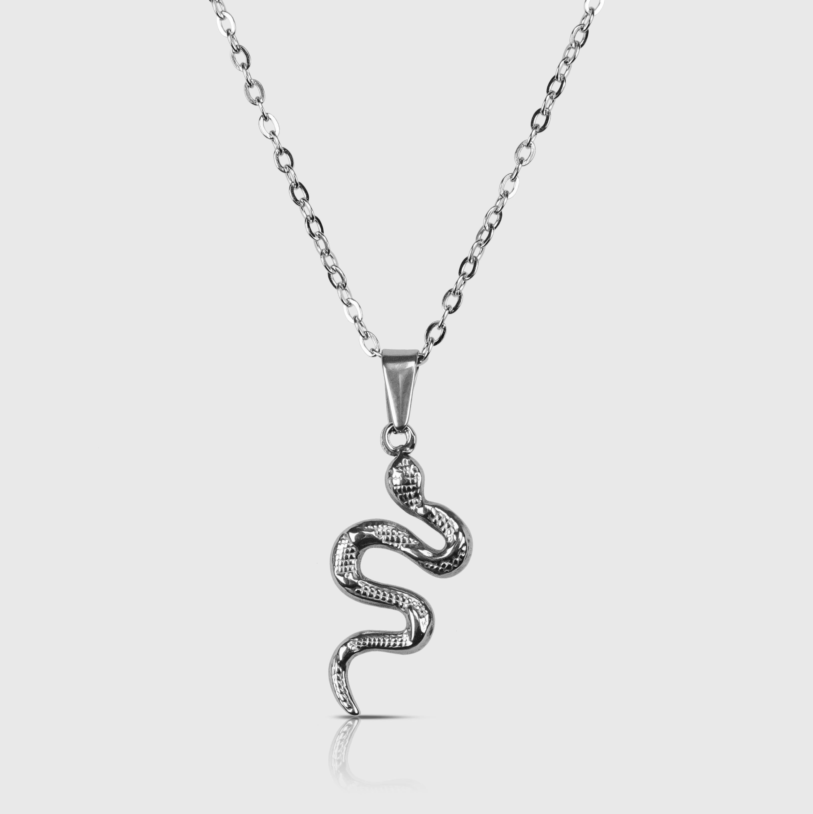 Snake Halskæde Sølvfarvet - Halskæder