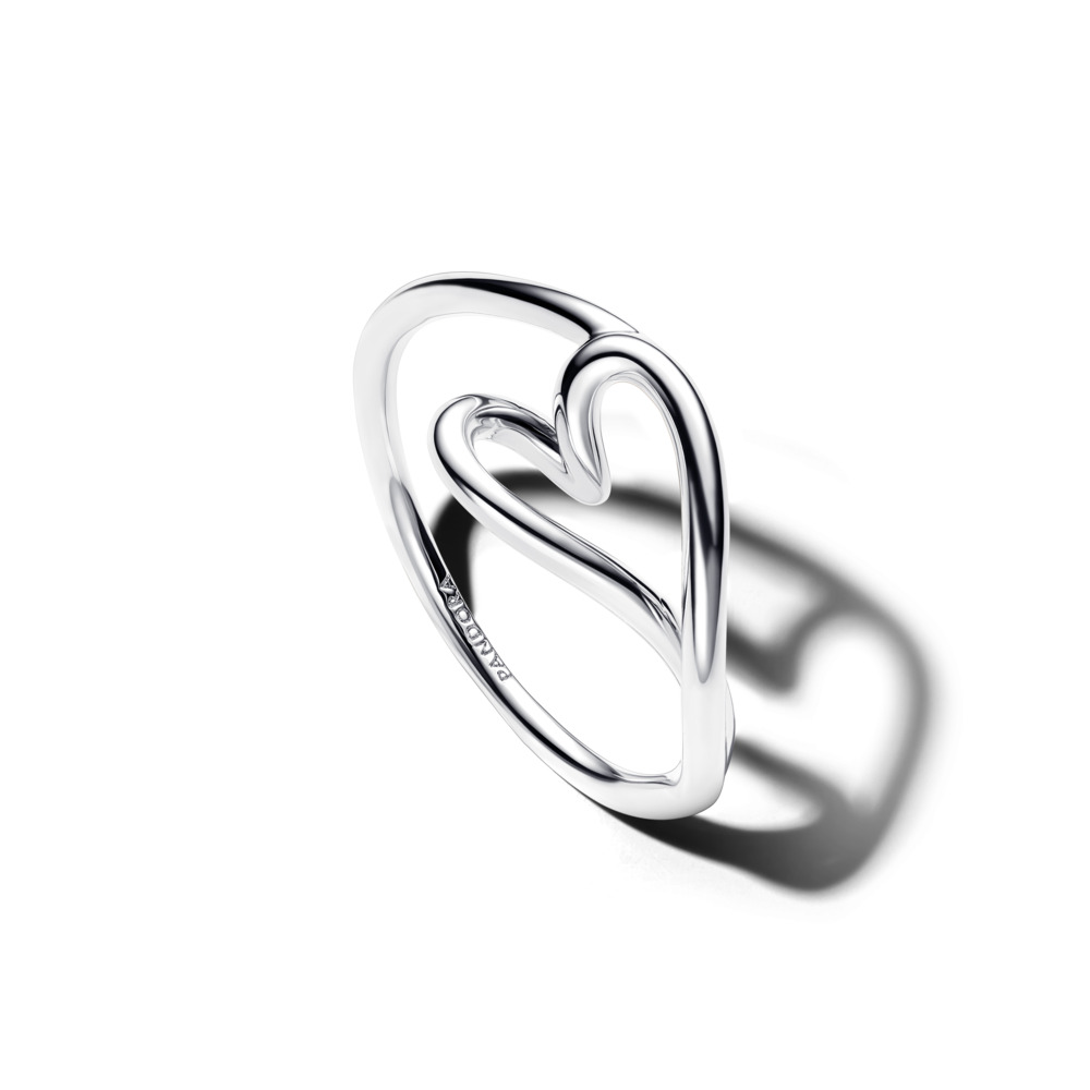 Pandora Organisk Formet Hjerte Ring Sterling Sølv 194361c00 - Pandora Fingerringe